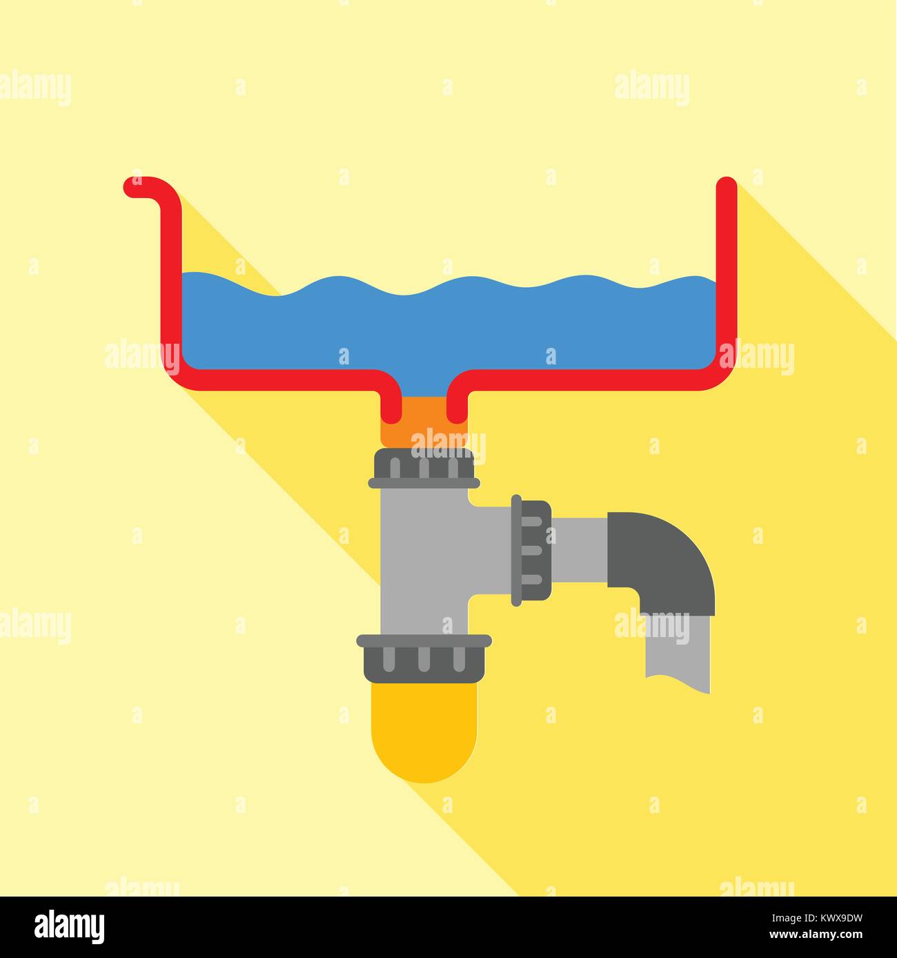 Drainage siphon Stock Vector Images - Alamy
