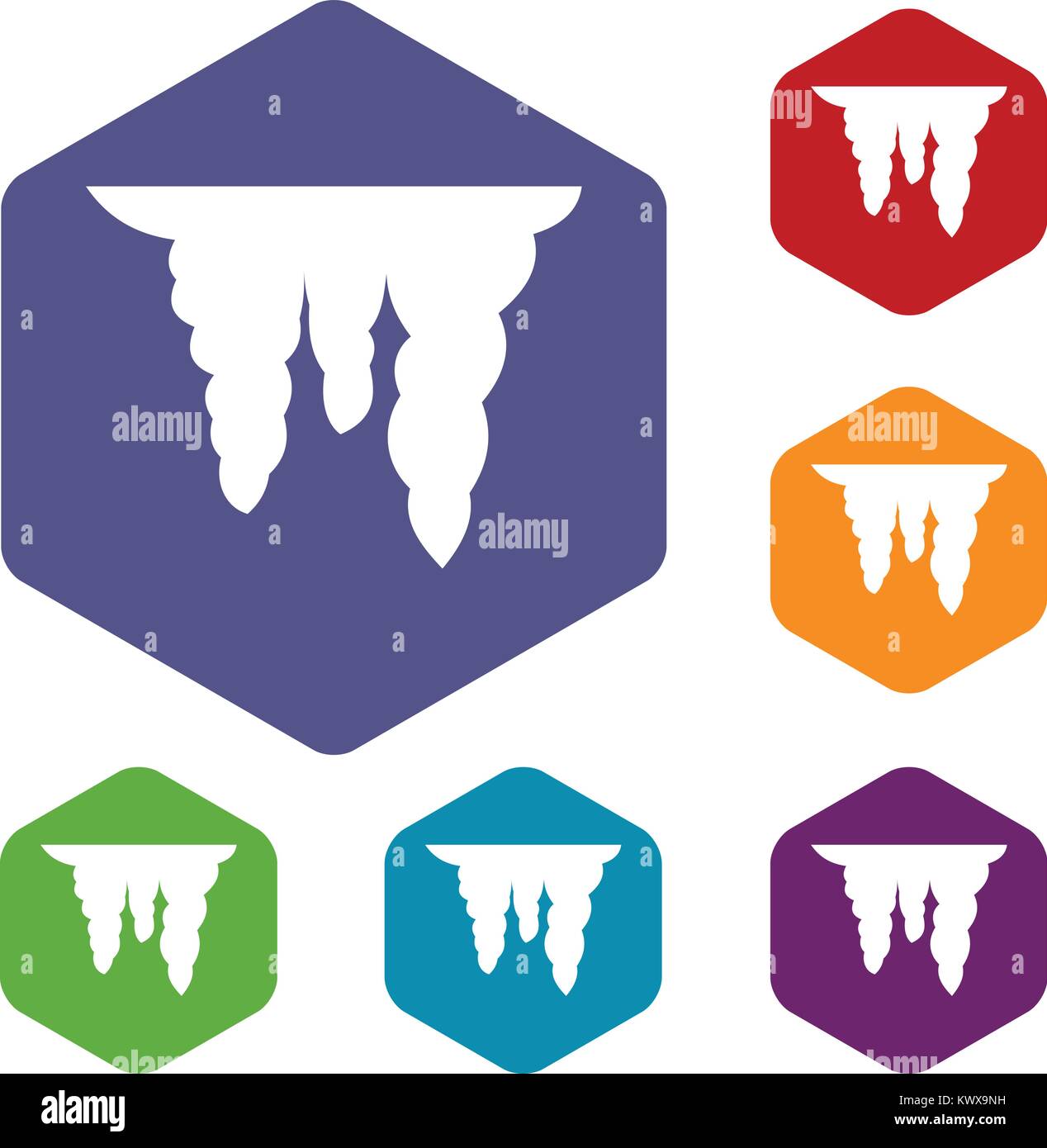 Icicles icons set Stock Vector Image & Art - Alamy