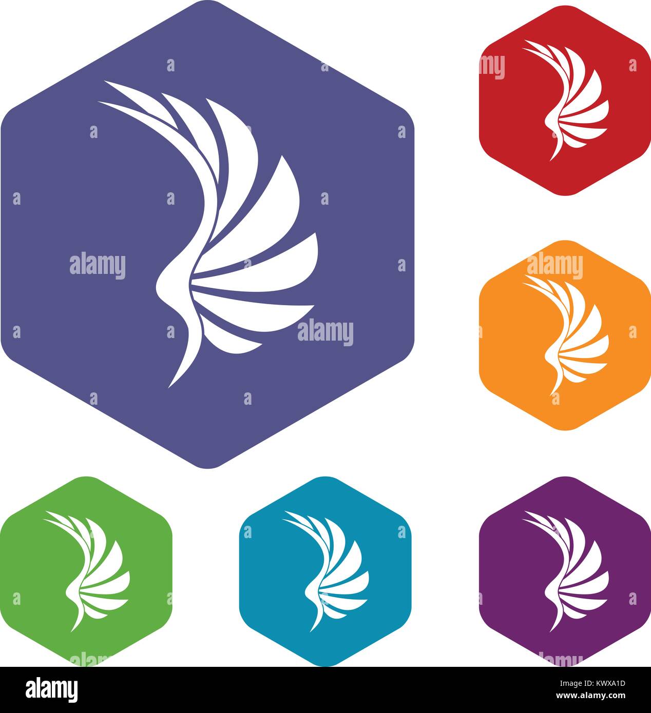 Wing icons set Stock Vector Image & Art - Alamy
