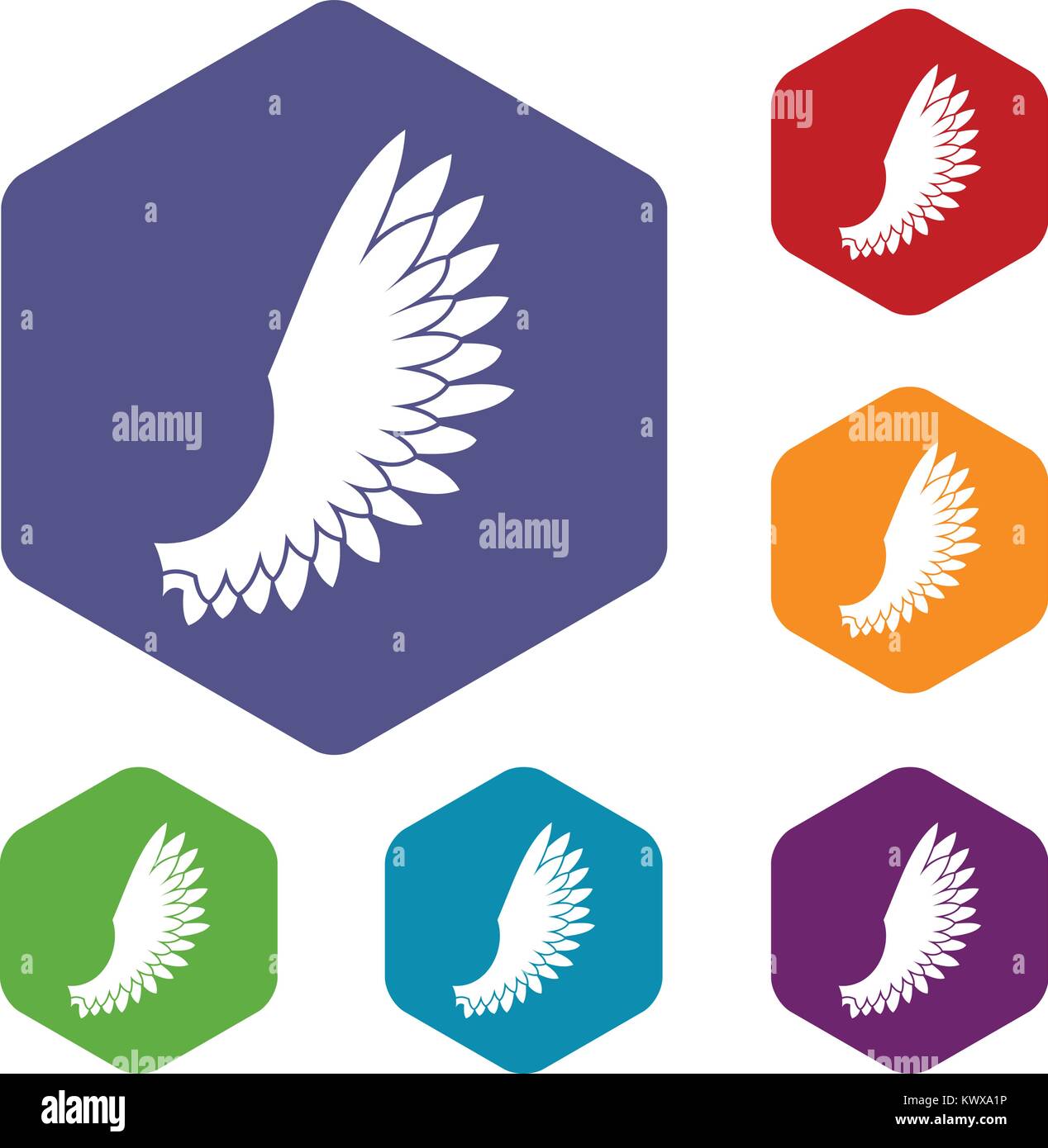 Wing icons set Stock Vector Image & Art - Alamy