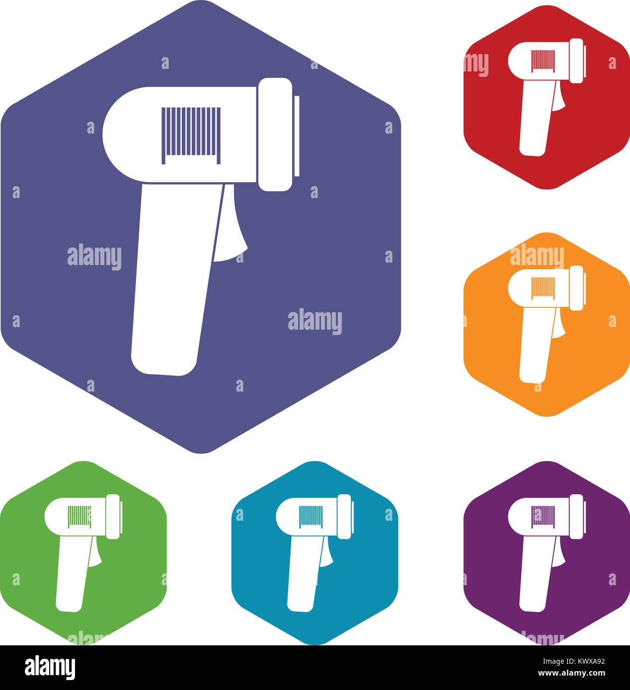 Barcode scanner icons set Stock Vector Image & Art - Alamy