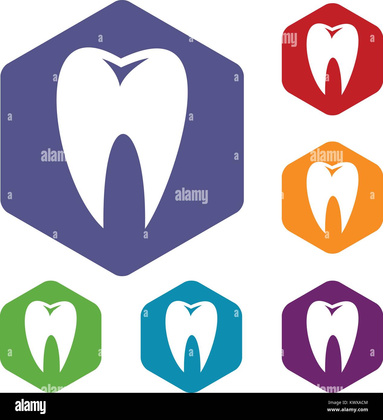 Tooth icons set Stock Vector Image & Art - Alamy