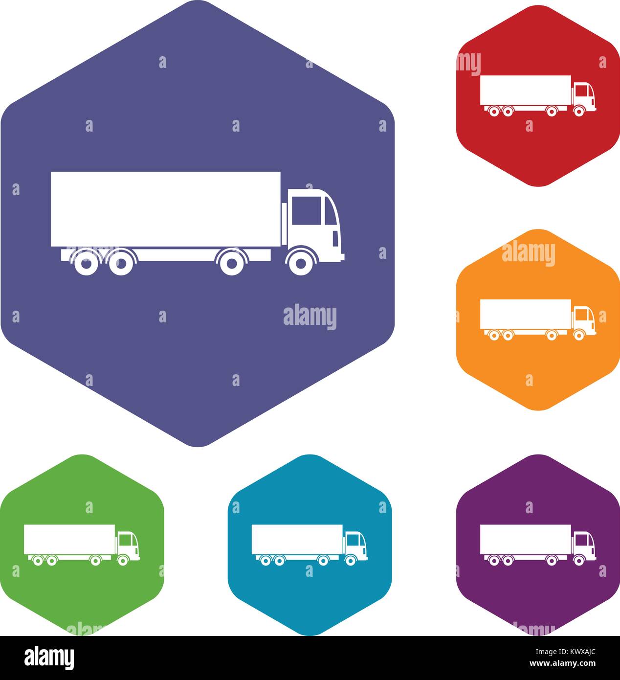 Truck icons set Stock Vector Image & Art - Alamy