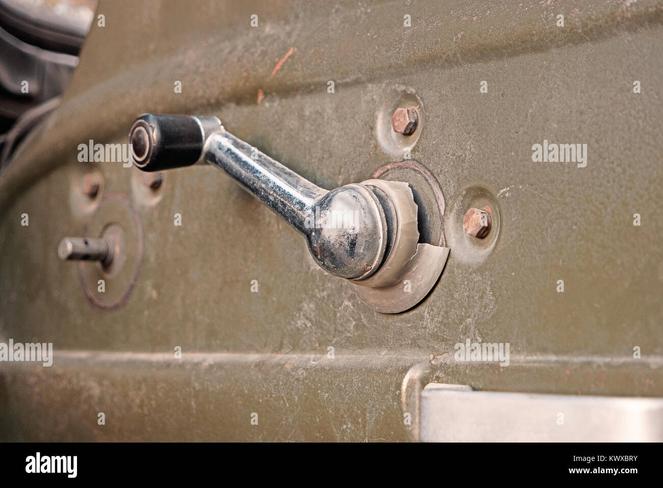 Car Door Inside With Spinning Door Handle For Manual Door Window