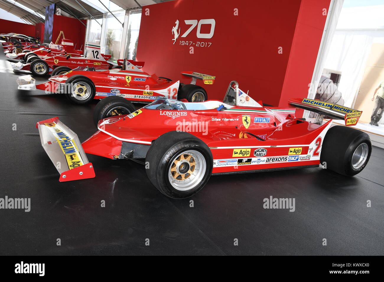 MUGELLO, IT, October, 2017: Ferrari F1 312 T4 1979 of Gilles Villeneuve and  Jody Scheckter at Paddock Show of Ferrari Anniversary 1947-2017 in Mugello  Stock Photo - Alamy