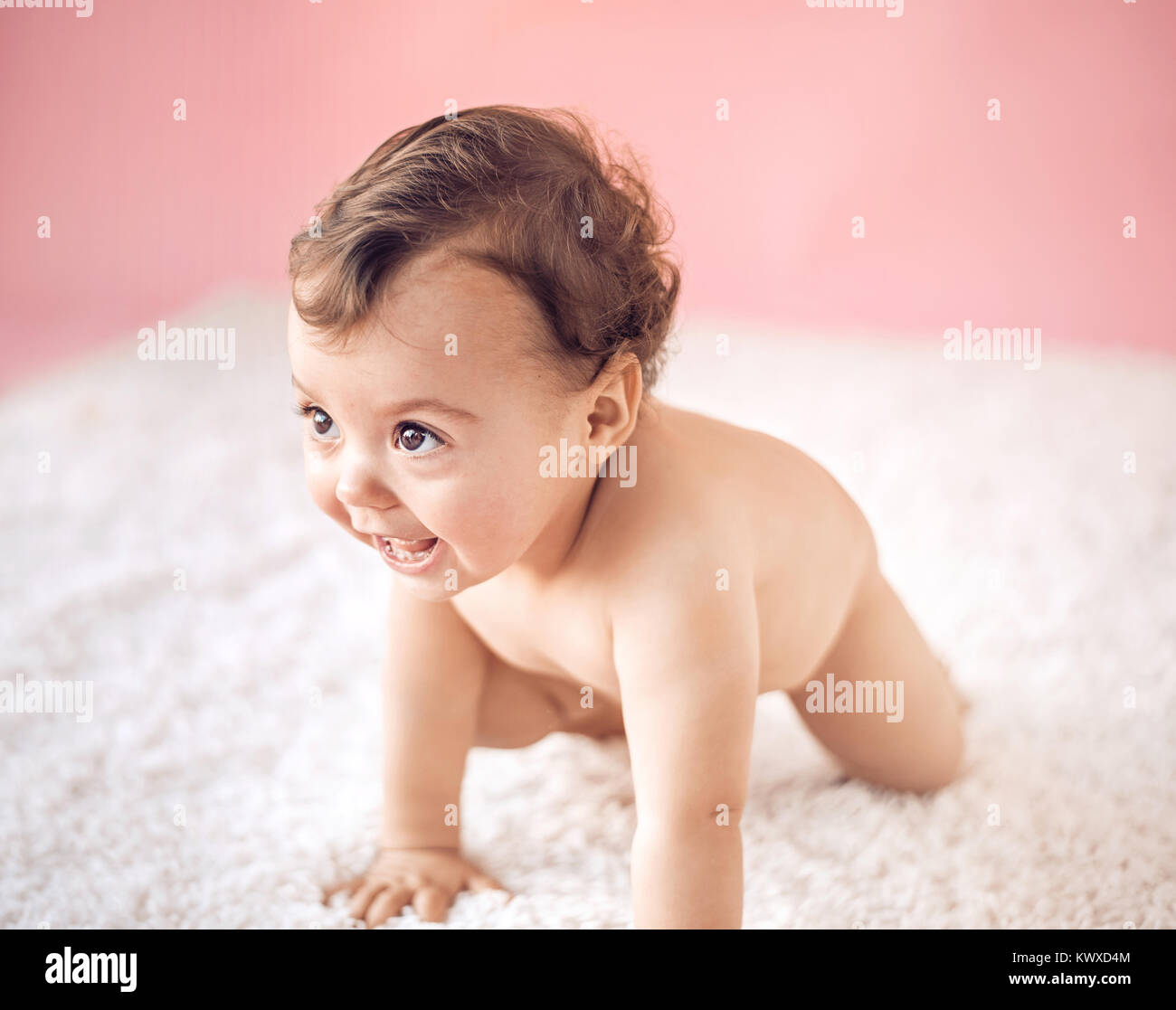 Portrait of a cute and little baby Stock Photo - Alamy