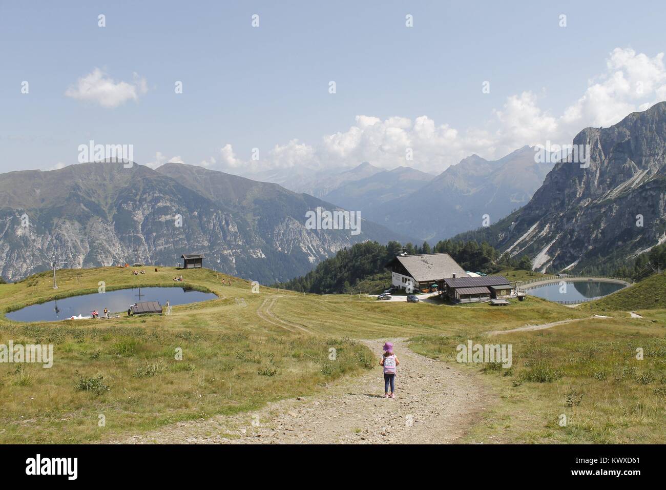 small alpine lake in the high mountains Stock Photo - Alamy
