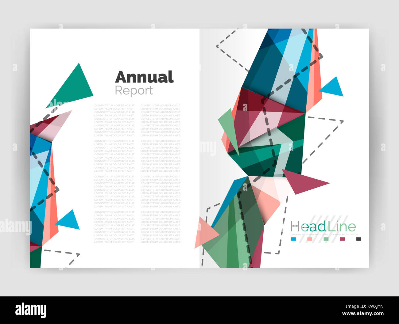 Background Design For Reporting Abstract background annual report template, geometric triangle design ...