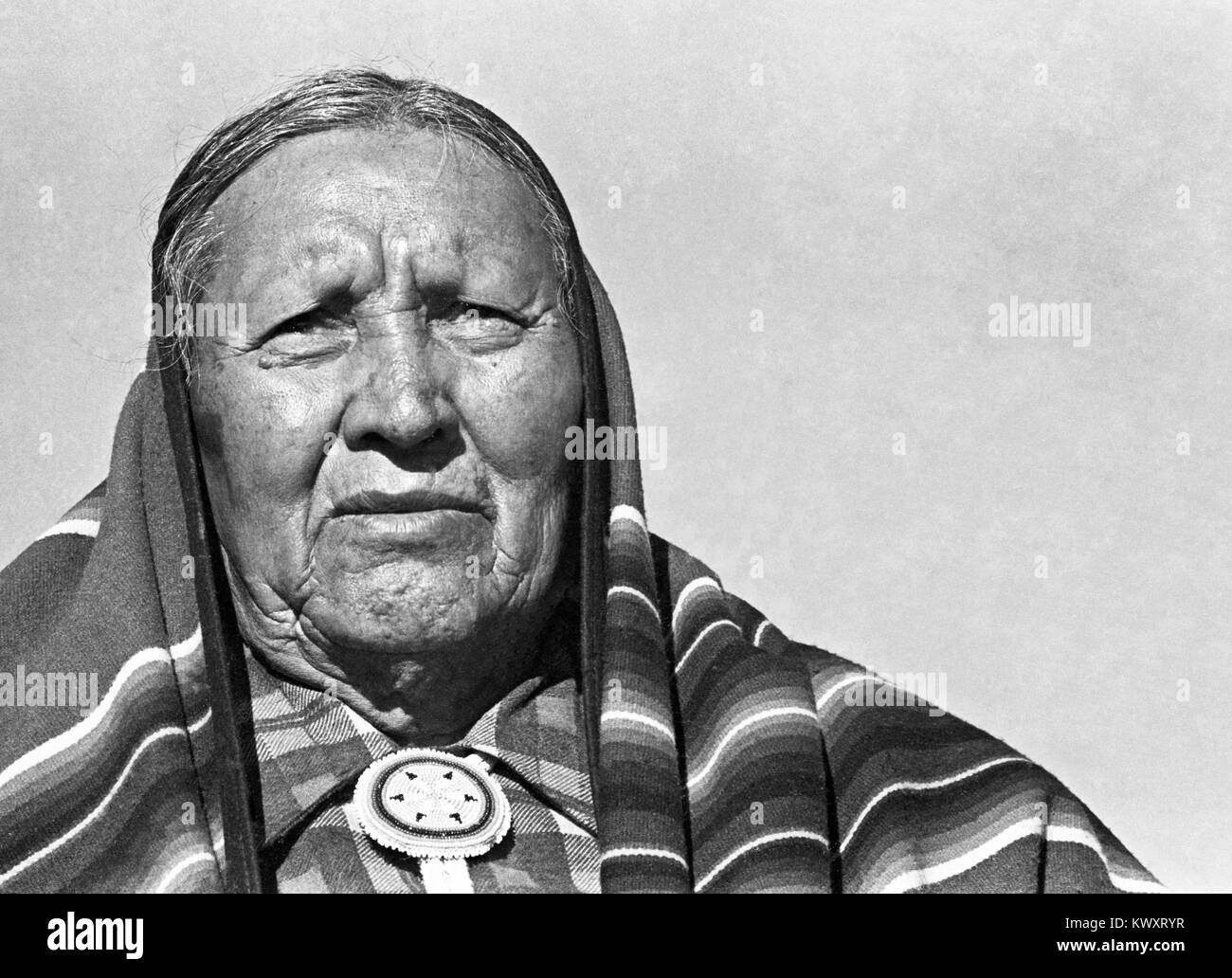 An elder tribsman from San Juan Indian Pueblo in New Mexico on Feast
