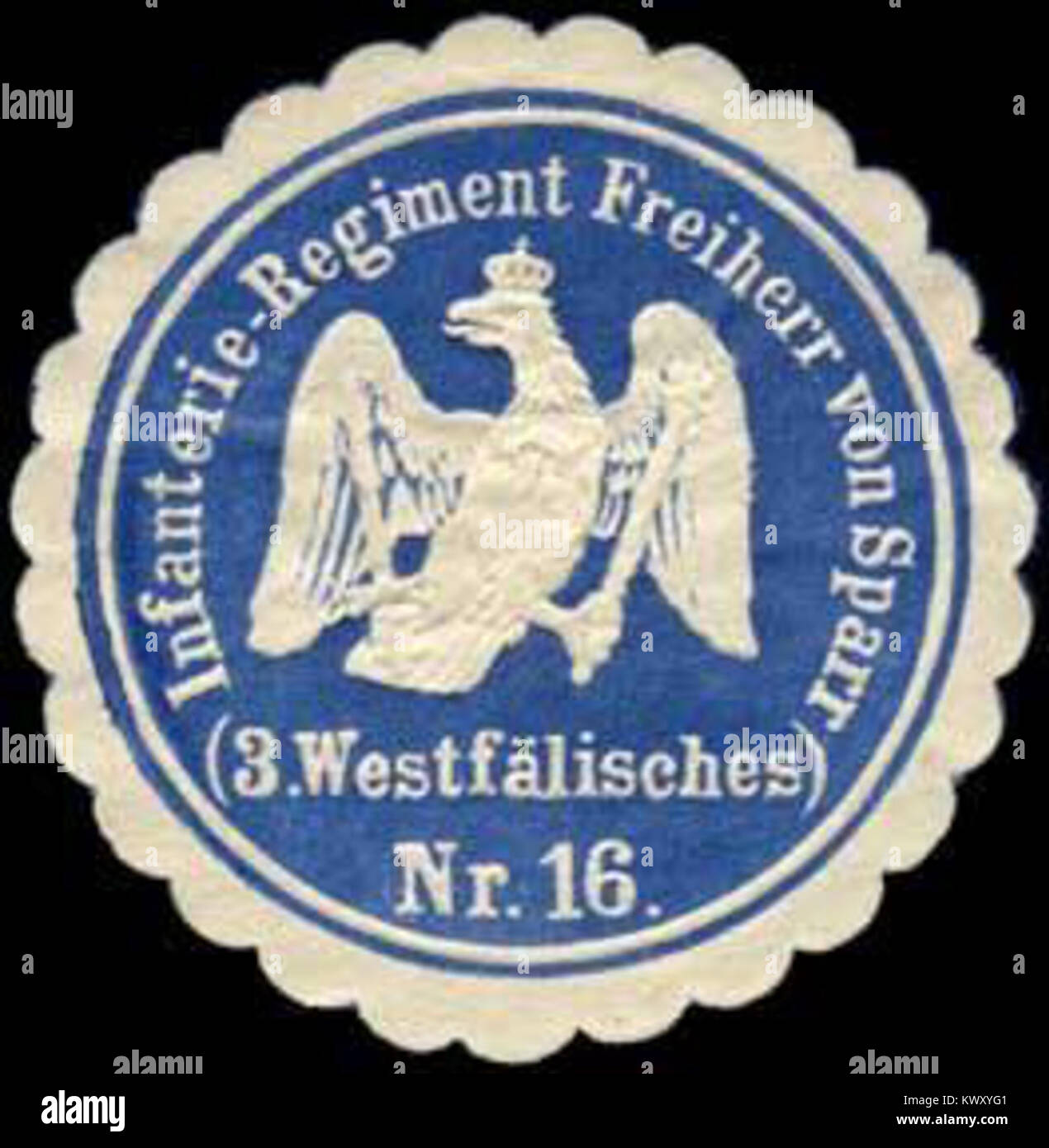 Siegelmarke Infanterie - Regiment Freiherr von Sparr (3. Westfälisches ...