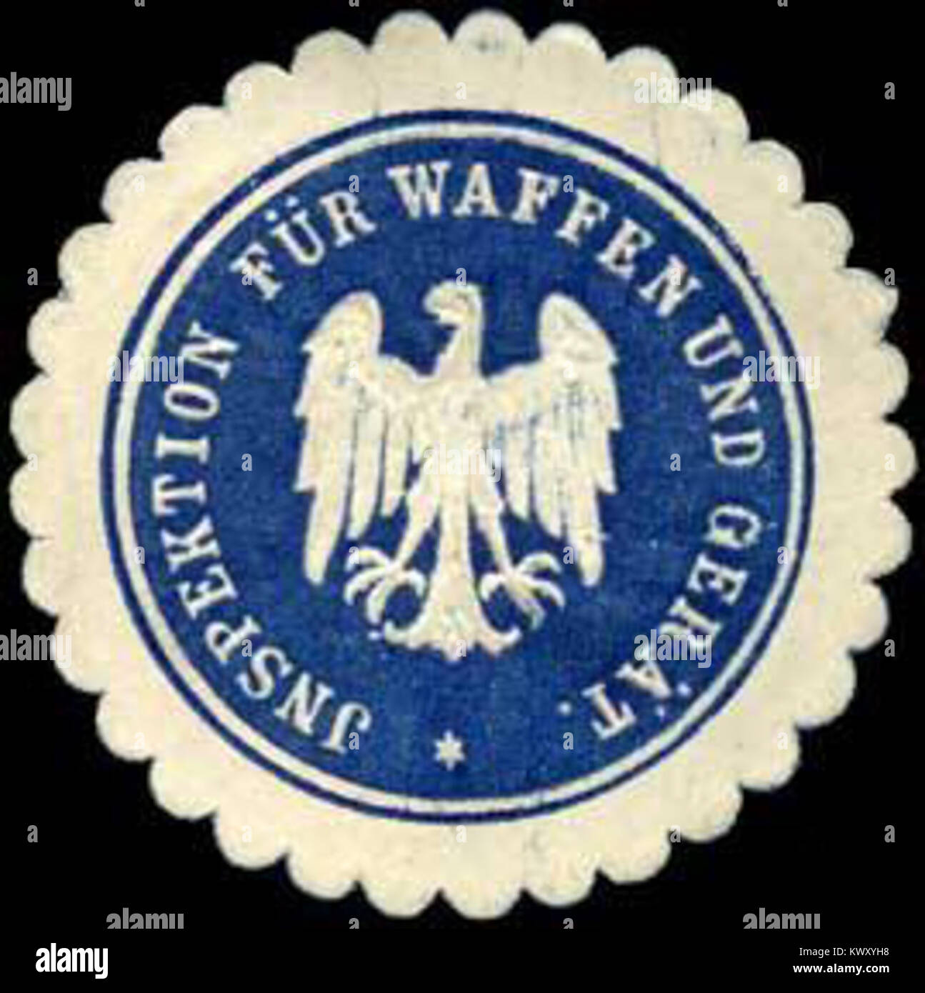 Siegelmarke Inspektion für Waffen und Gerät W0239452 Stock Photo