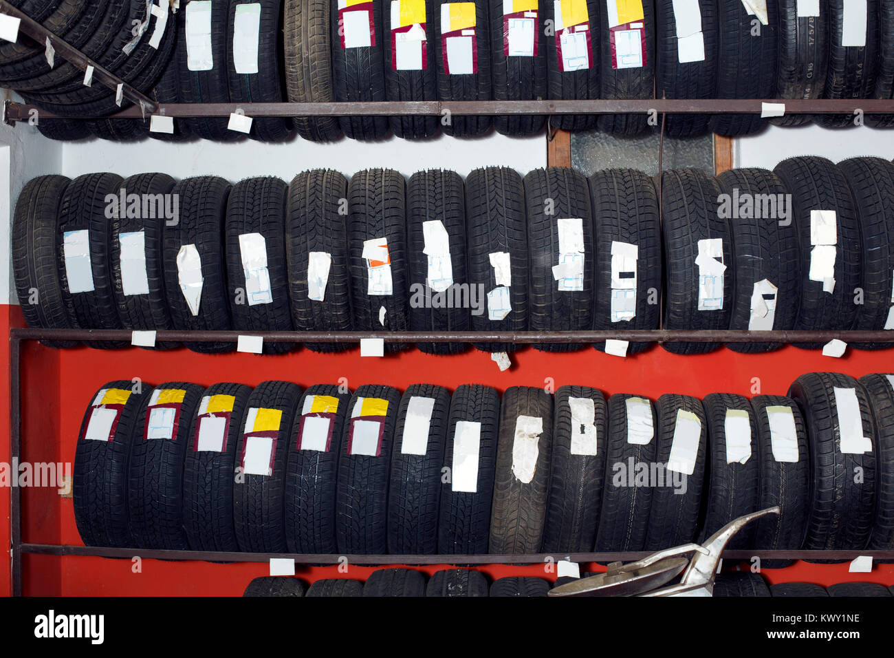 new tires for sale at tire store Stock Photo Alamy