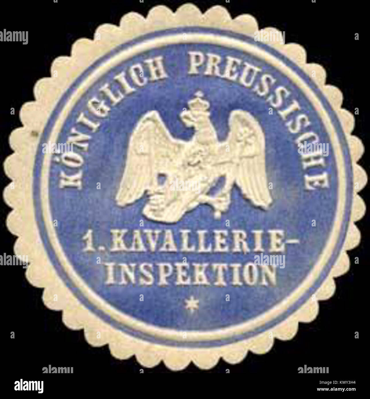 Siegelmarke Königlich Preussische 1. Kavallerie - Inspektion W0238006 Stock Photo
