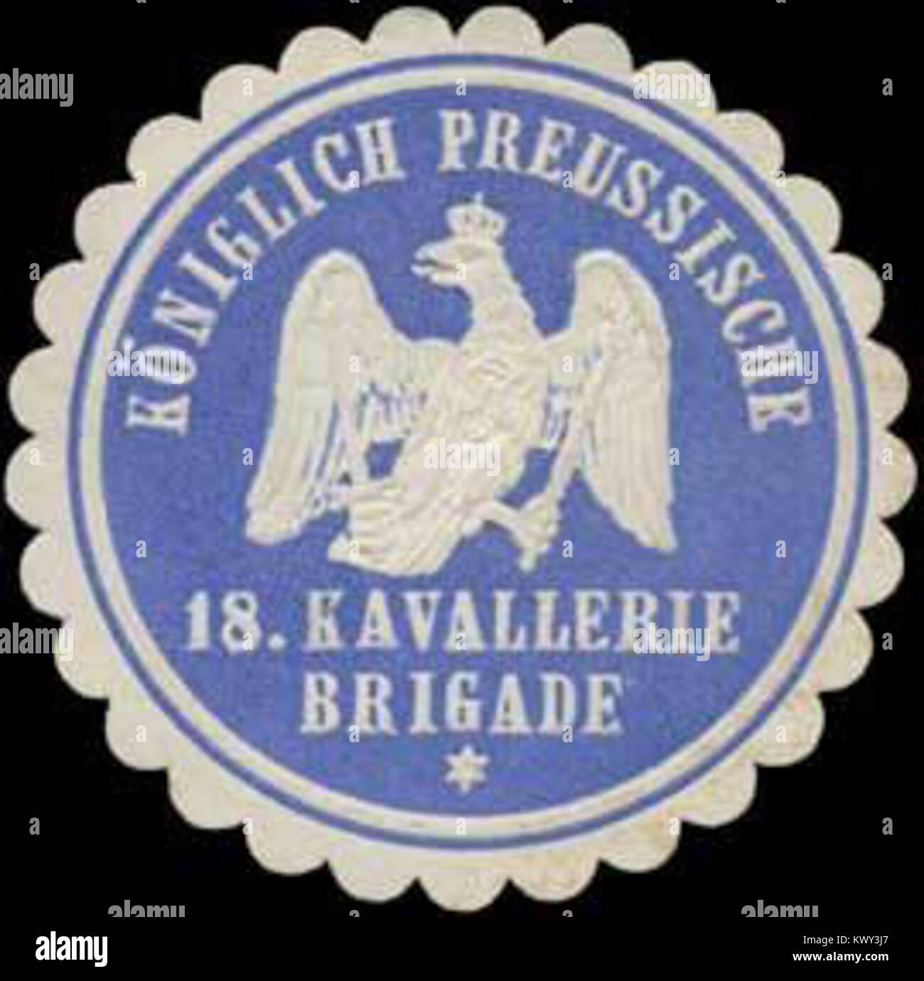 Siegelmarke Königlich Preussische 18. Kavallerie Brigade W0331723 Stock Photo