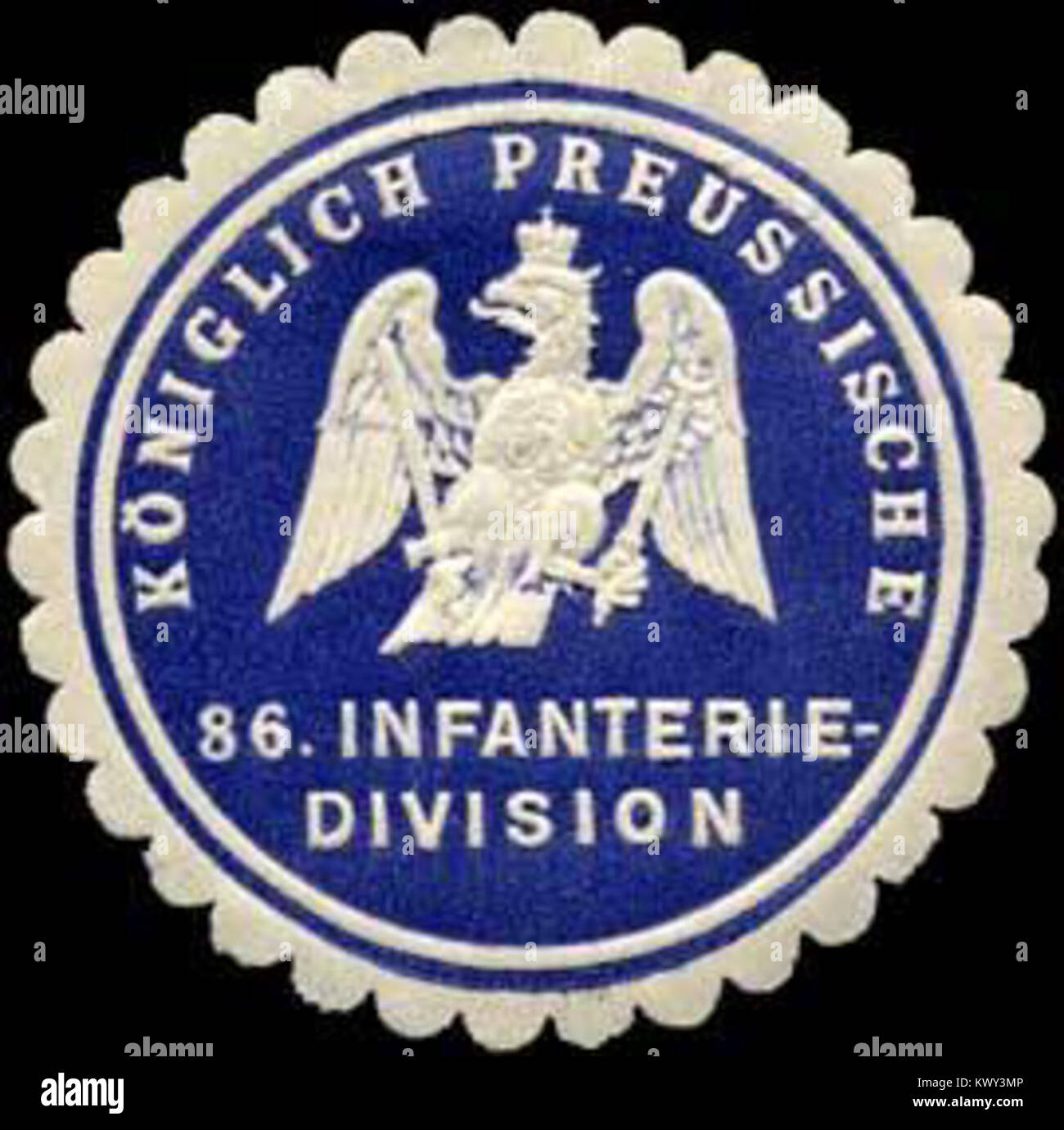Siegelmarke Königlich Preussische 86. Infanterie - Division W0238021 Stock Photo