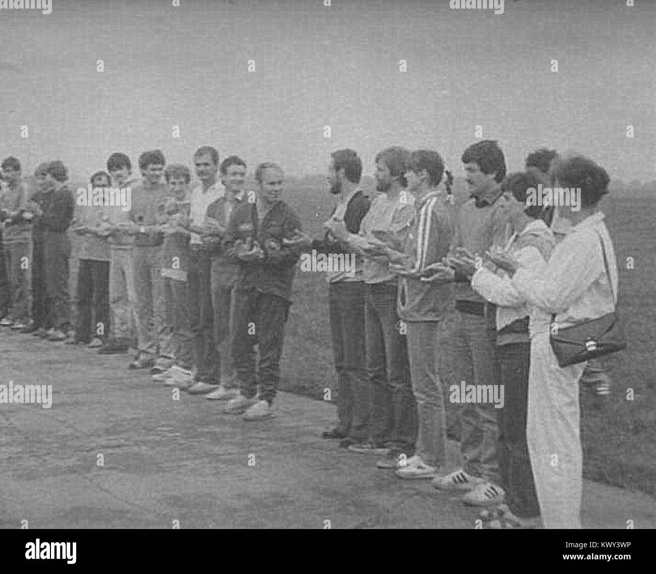 Międzynarodowe Zawody Spadochronowe Gliwice 1983 04 Stock Photo