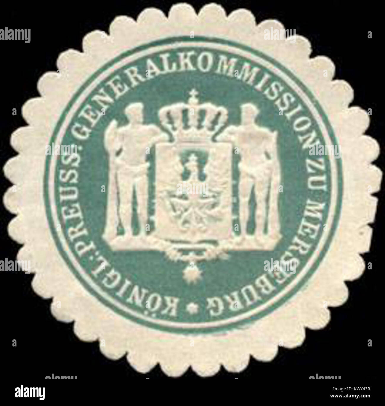 Siegelmarke Königlich preussische Generalkommission zu Merseburg W0209528 Stock Photo