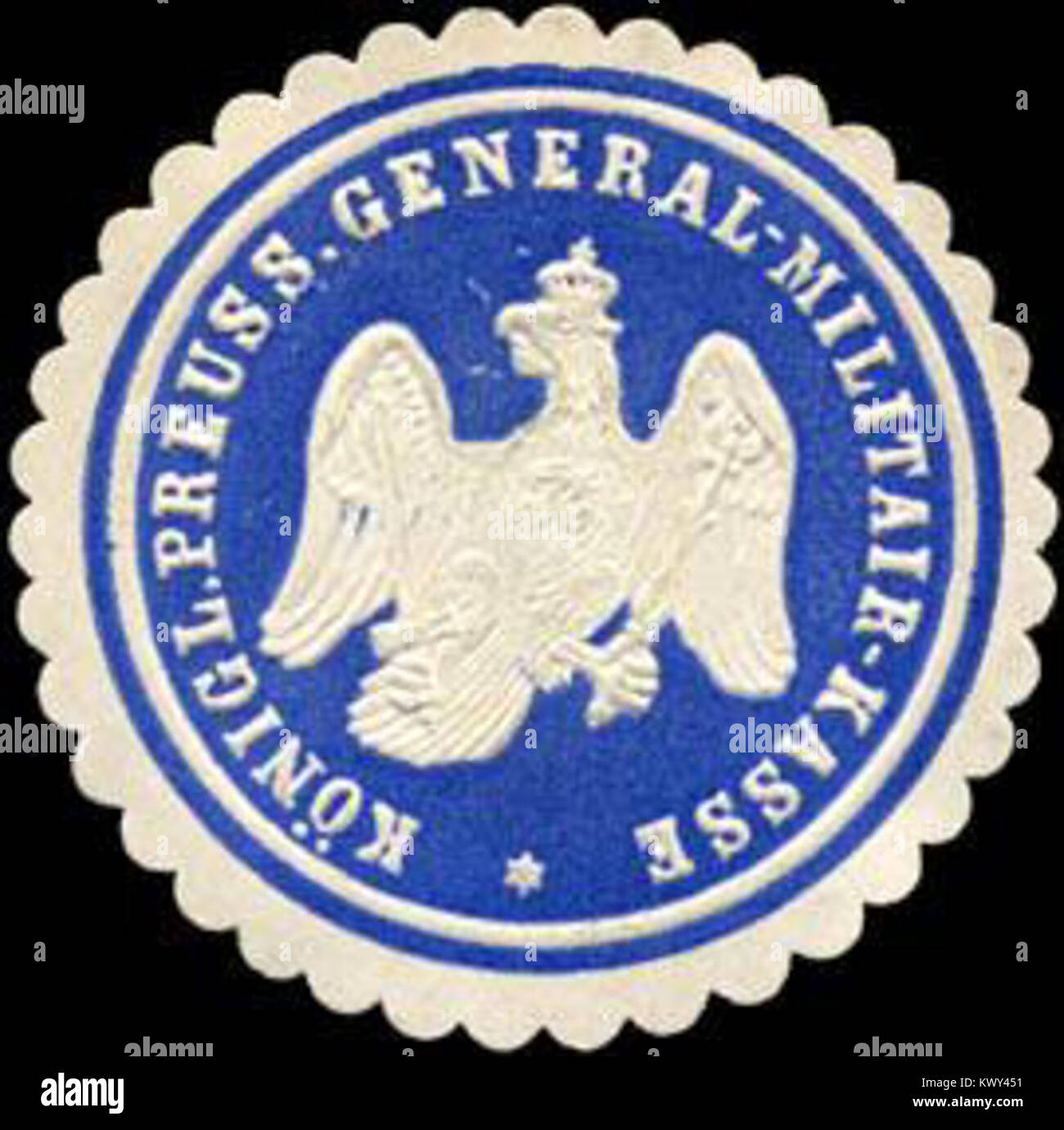 Siegelmarke Königlich Preussische General - Militair - Kasse W0217485 Stock Photo
