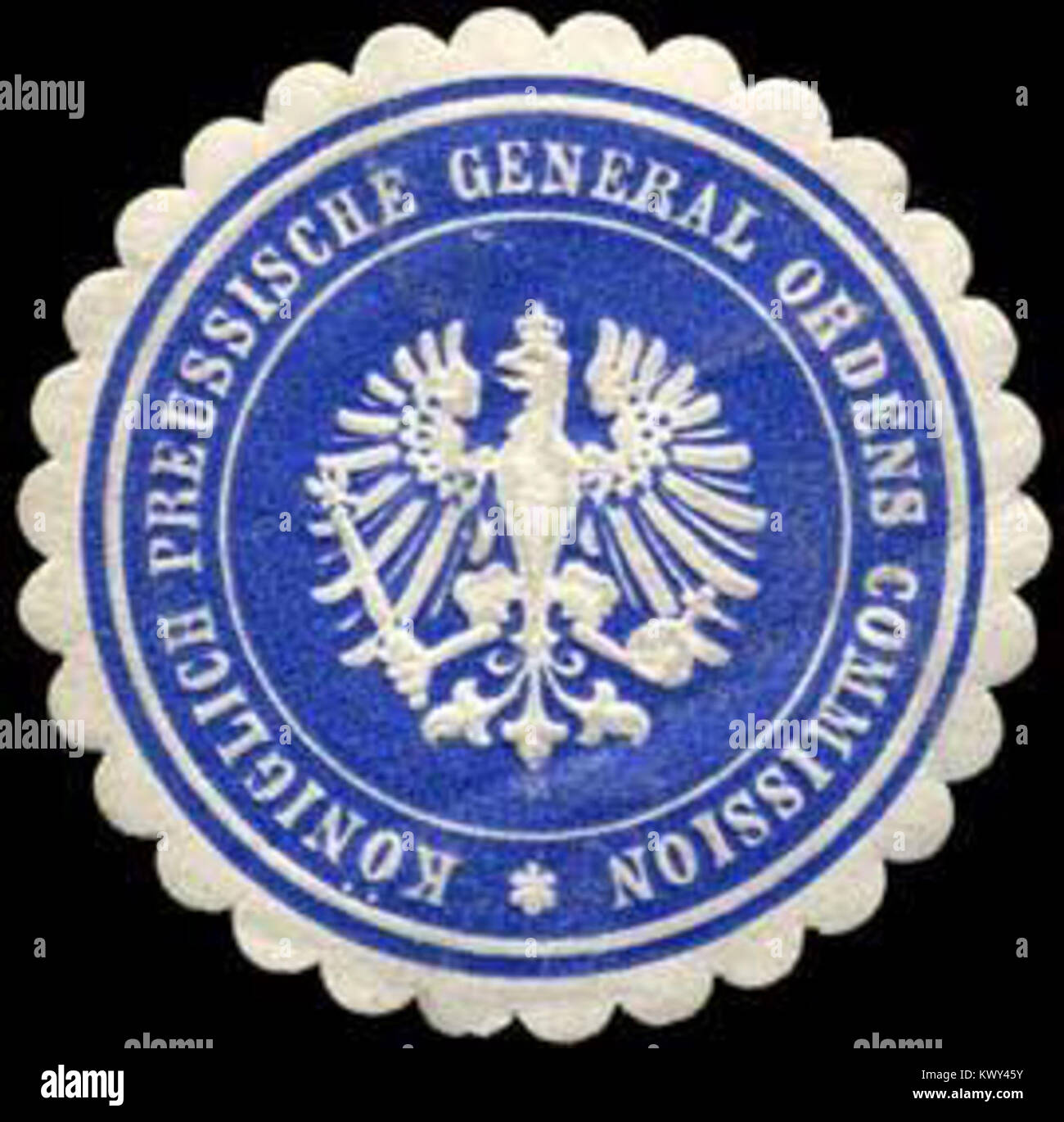 Siegelmarke Königlich Preussische General Ordens Commission W0246159 Stock Photo