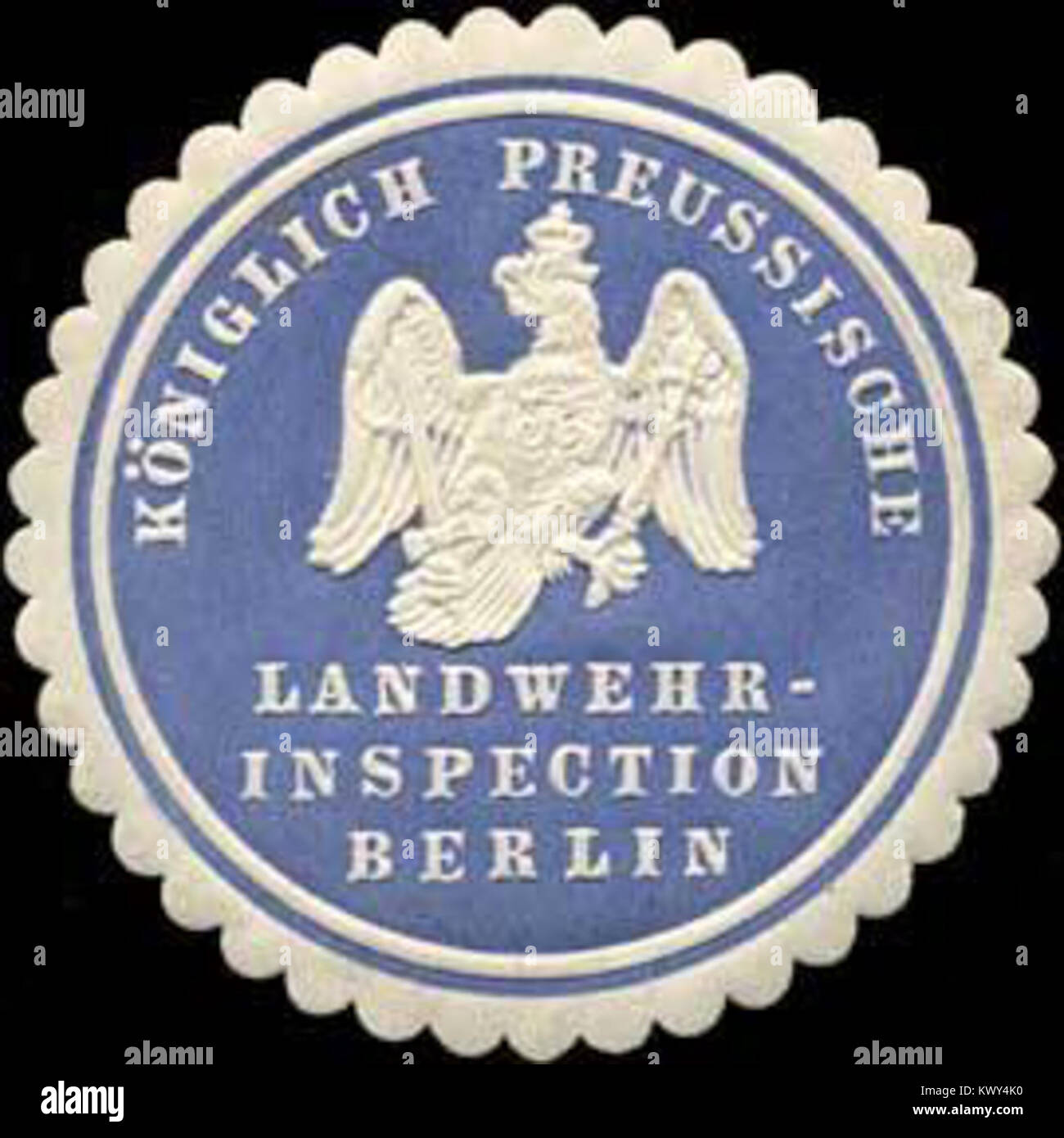 Siegelmarke Königlich Preussische Landwehr-Inspection Berlin W0313893 Stock Photo