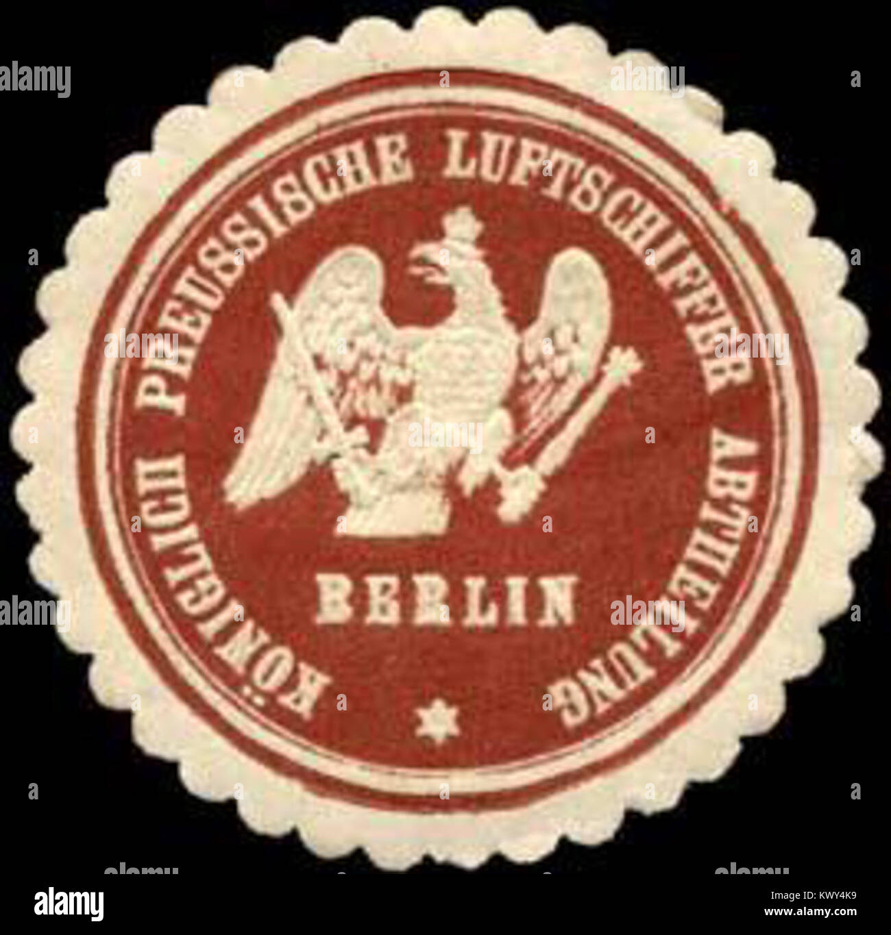 Siegelmarke Königlich Preussische Luftschiffer Abtheilung - Berlin W0237651 Stock Photo