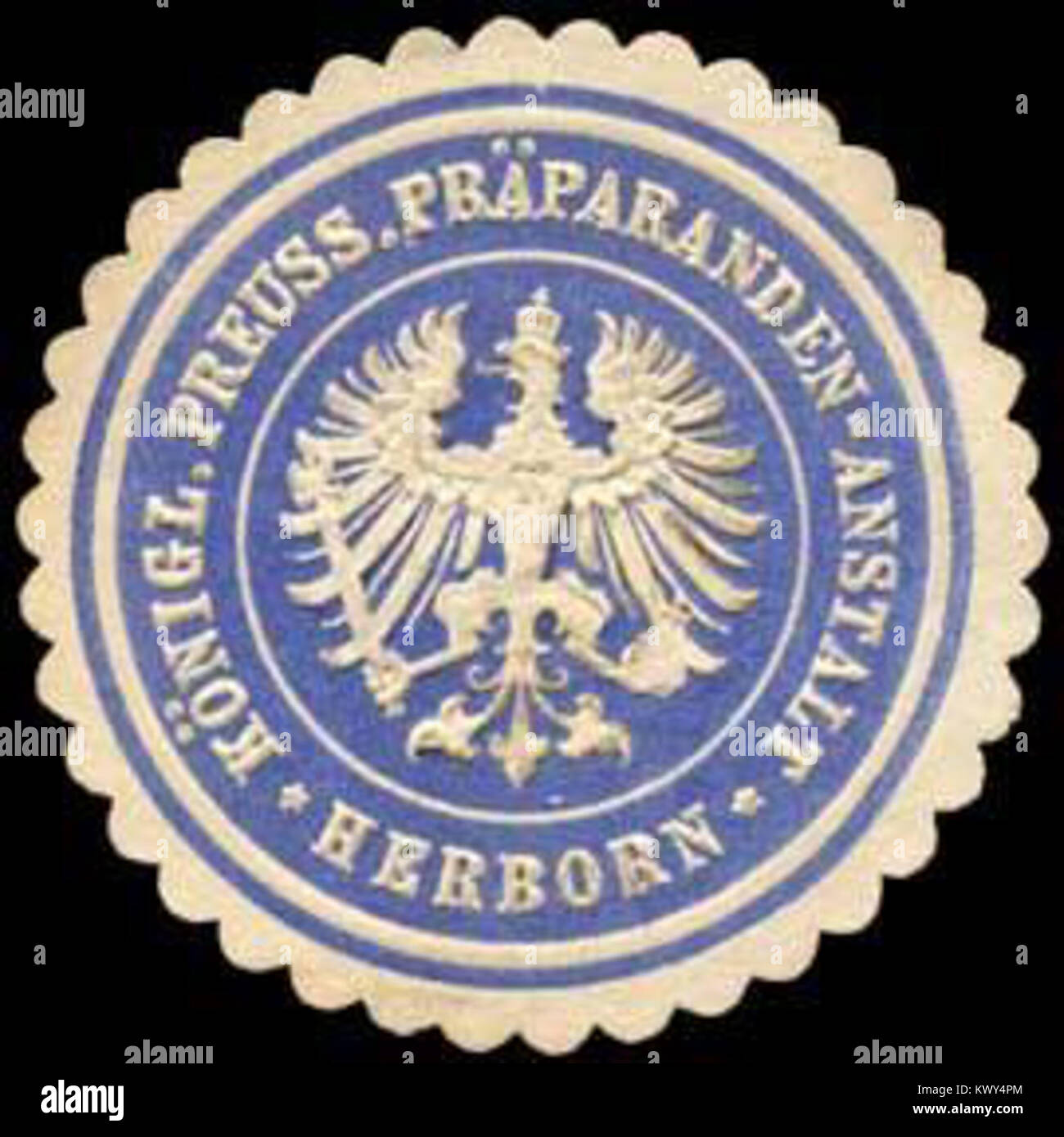 Siegelmarke Königlich Preussische Präparanden - Anstalt - Herborn W0246009 Stock Photo