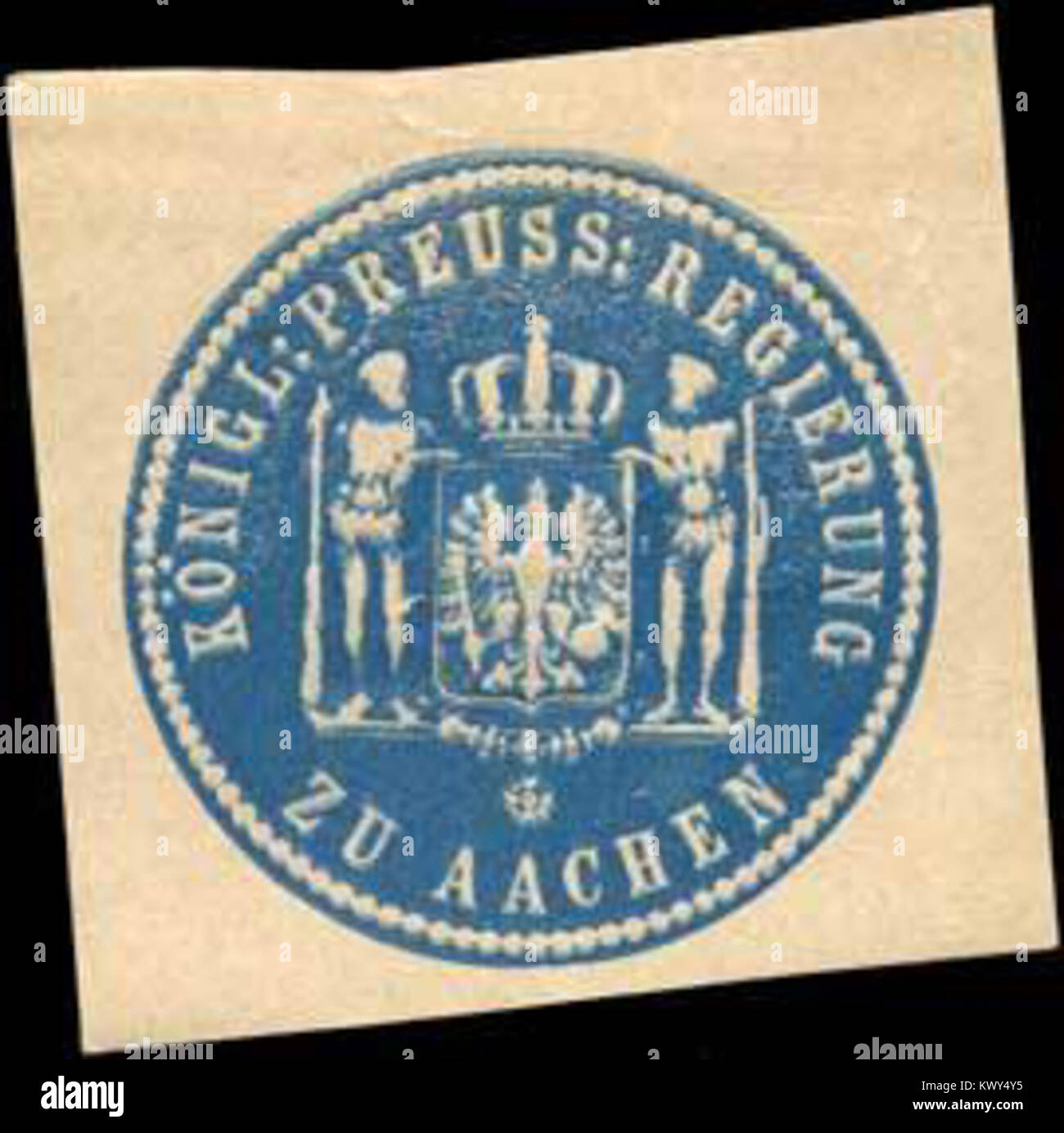 Siegelmarke Königlich Preussische Regierung zu Aachen W0245677 Stock Photo