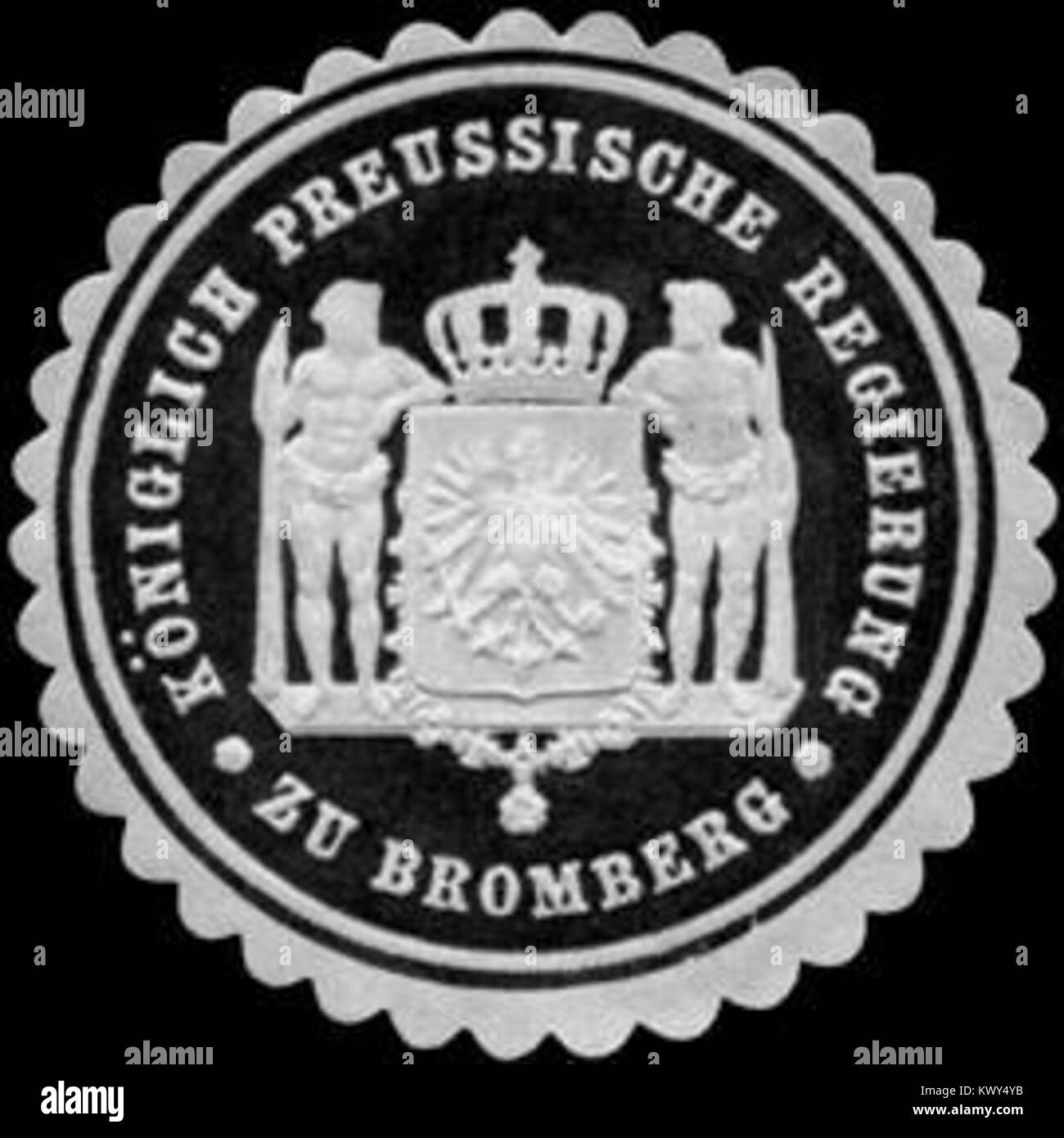 Siegelmarke Königlich Preussische Regierung zu Bromberg W0233511 Stock Photo