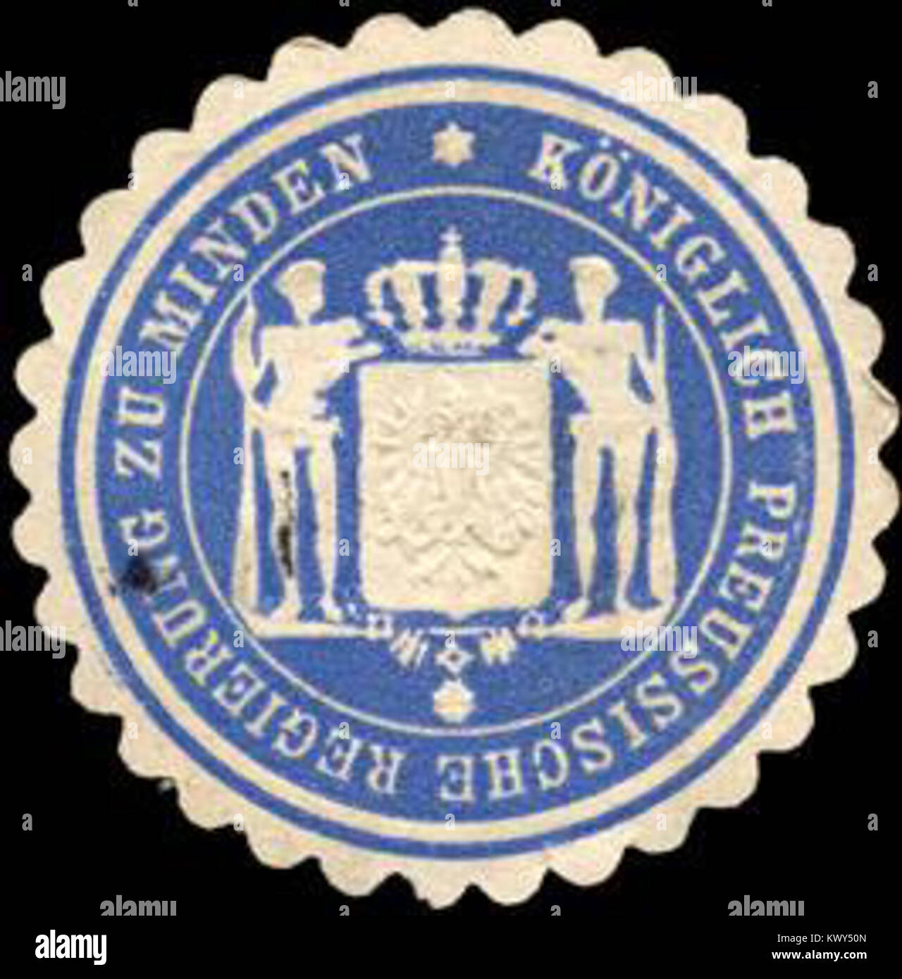 Siegelmarke Königlich Preussische Regierung zu Minden W0220918 Stock Photo