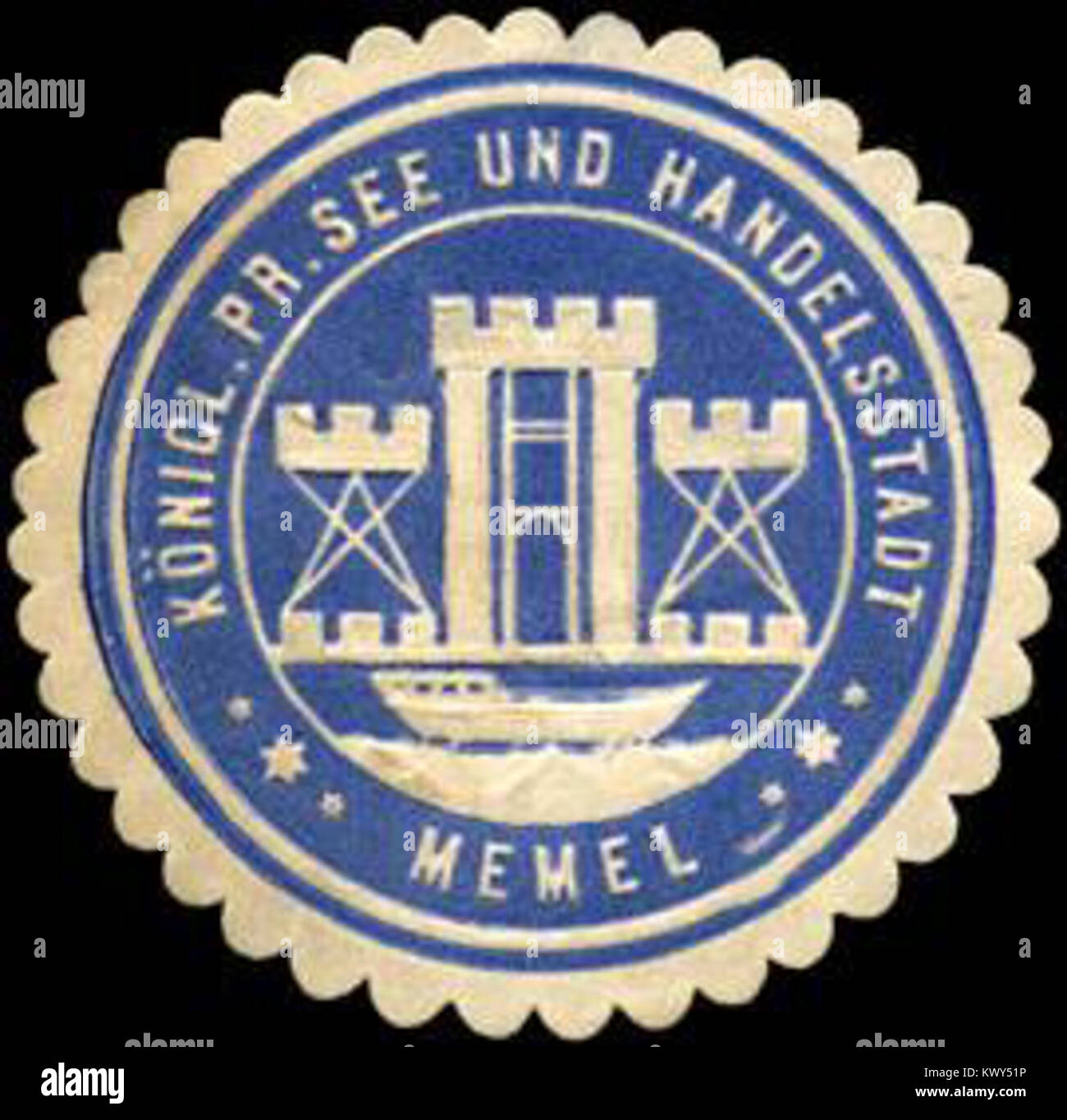 Siegelmarke Königlich Preussische See und Handelsstadt - Memel W0213920 Stock Photo