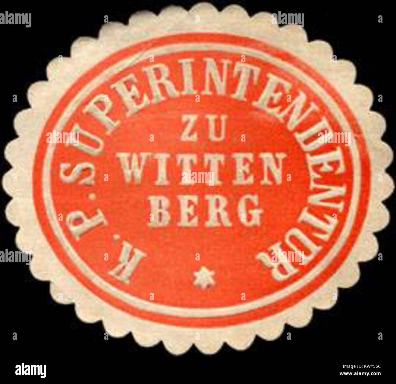 Siegelmarke Königlich Preussische Superintendentur zu Wittenberg W0219254 Stock Photo