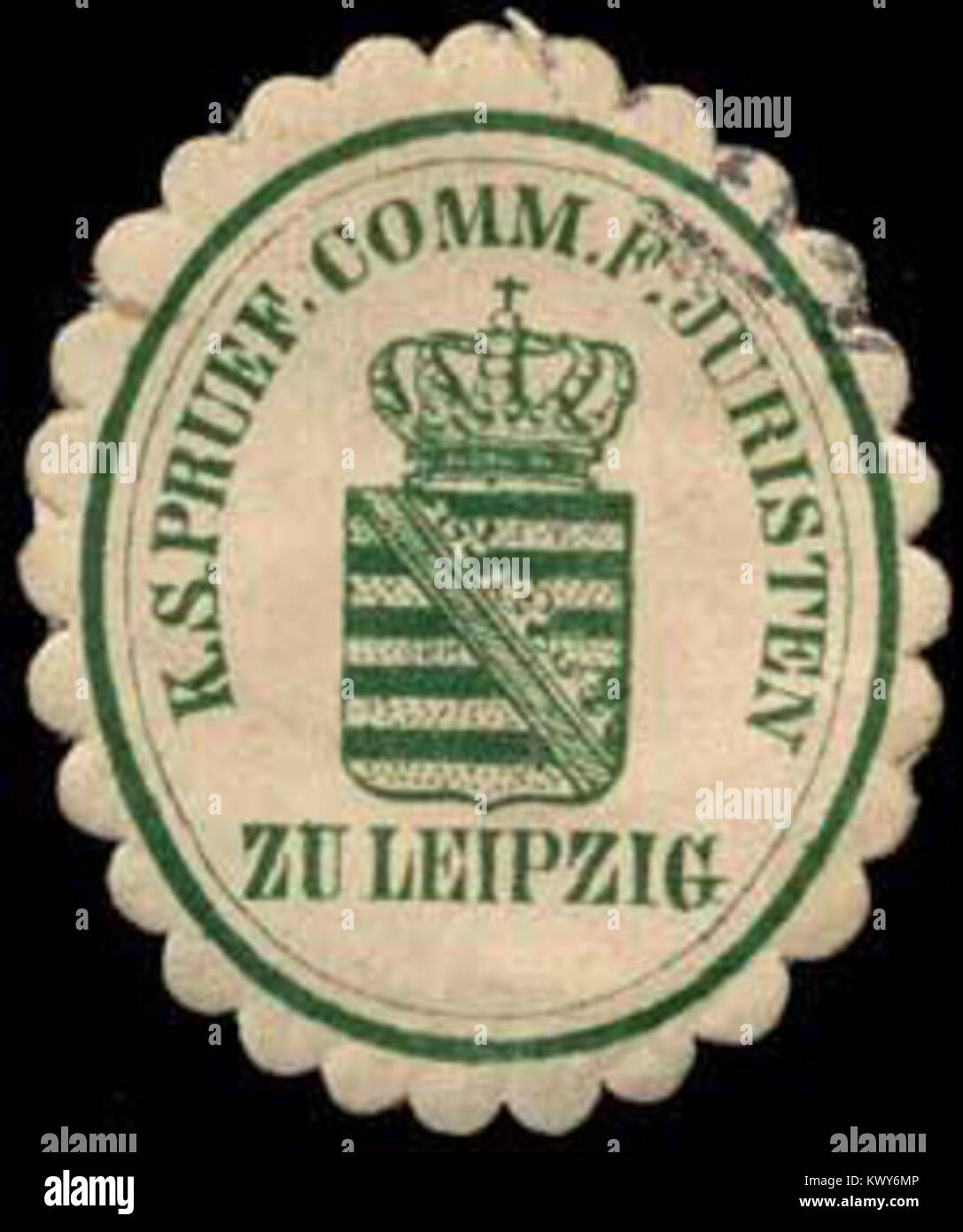 Siegelmarke Königlich Sächsische Pruefungs Commission für Juristen zu Leipzig W0251965 Stock Photo