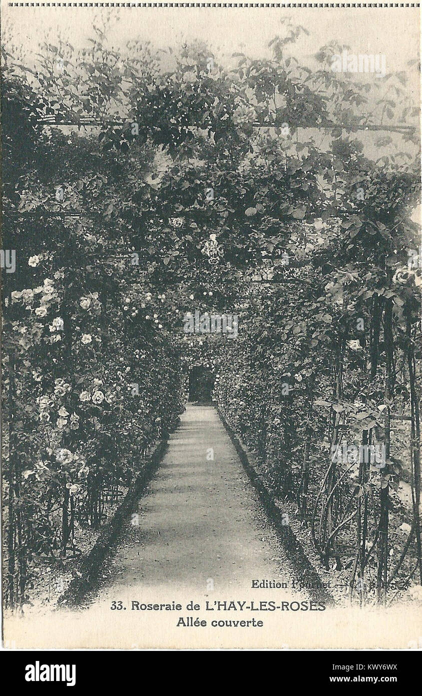 This image shows a view of the Roseraie (Rose Garden) in L'Haÿ-les ...
