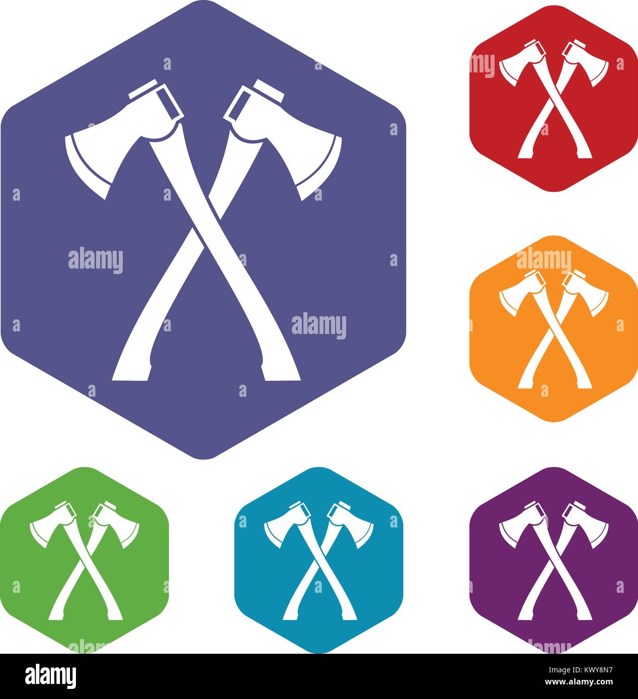 Two crossed axes icons set Stock Vector Image & Art - Alamy