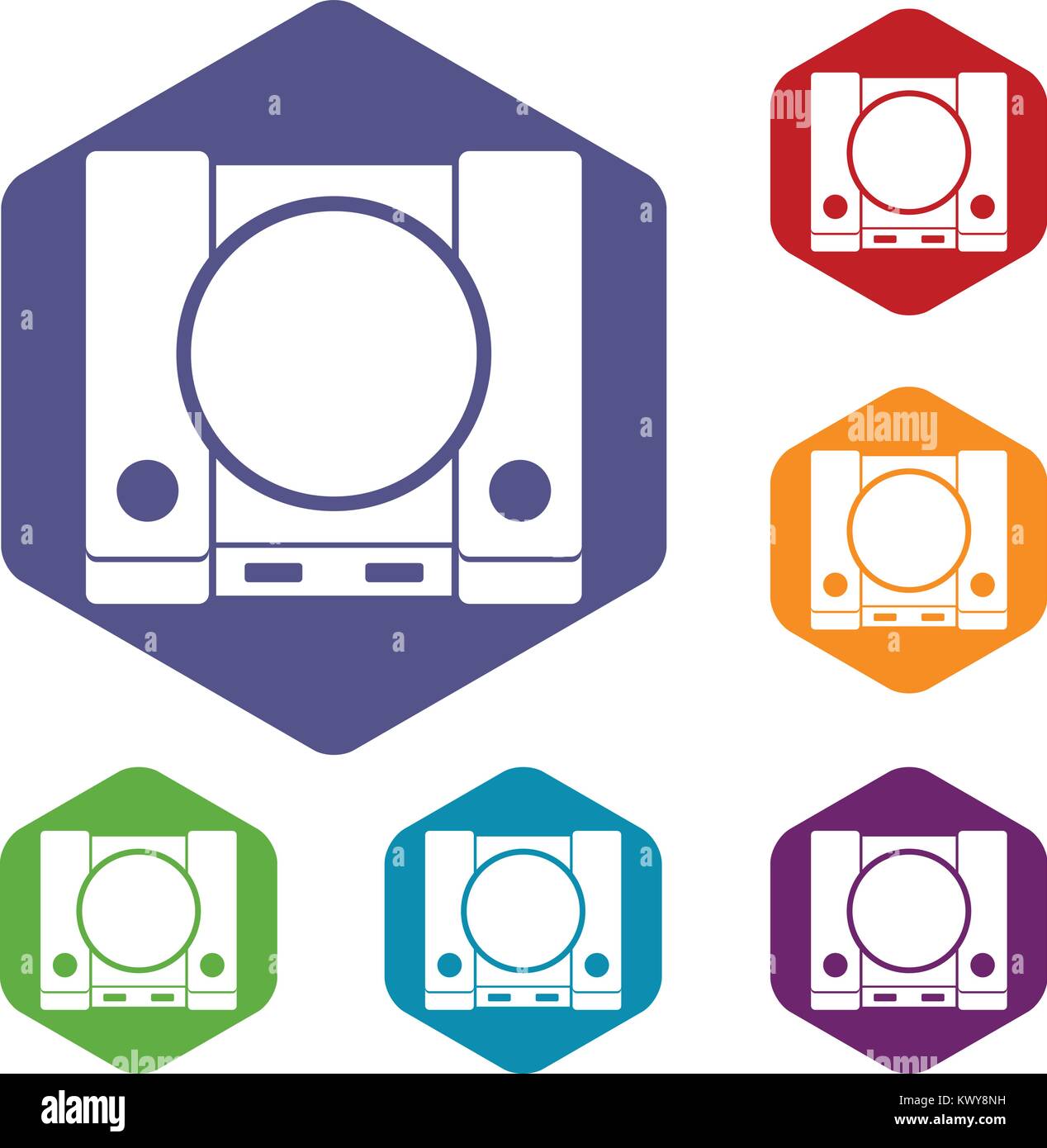 PlayStation icons set Stock Vector