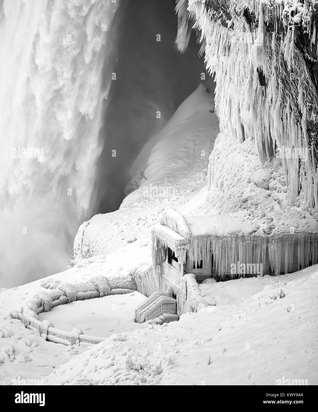 Niagara Falls - Ice Studies Jan 2018 Stock Photo
