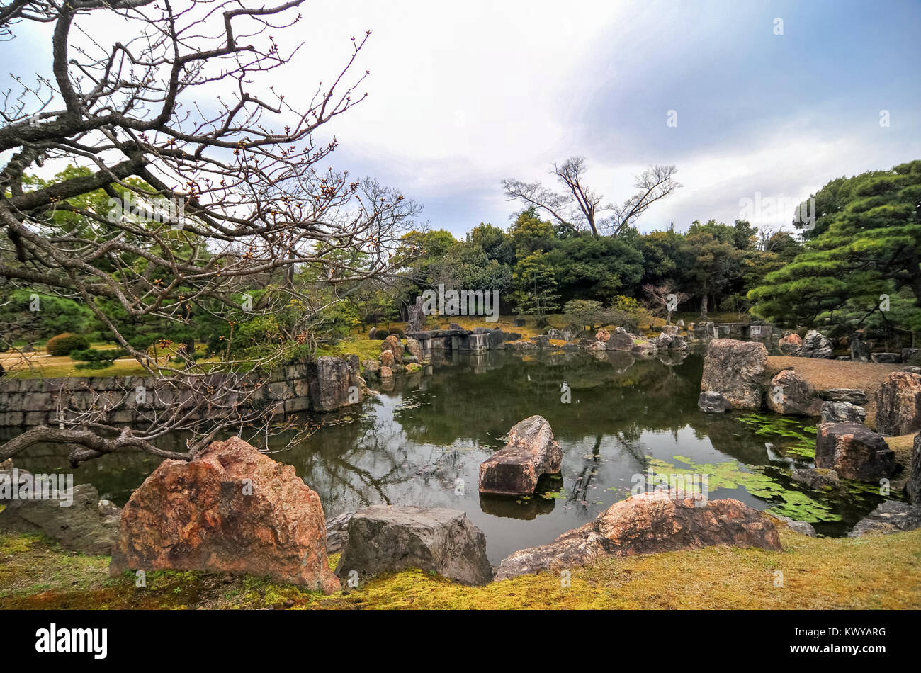 Nijo Castle in Kyoto , Japan. It is one of the seventeen Historic Monuments of Ancient Kyoto. Stock Photo