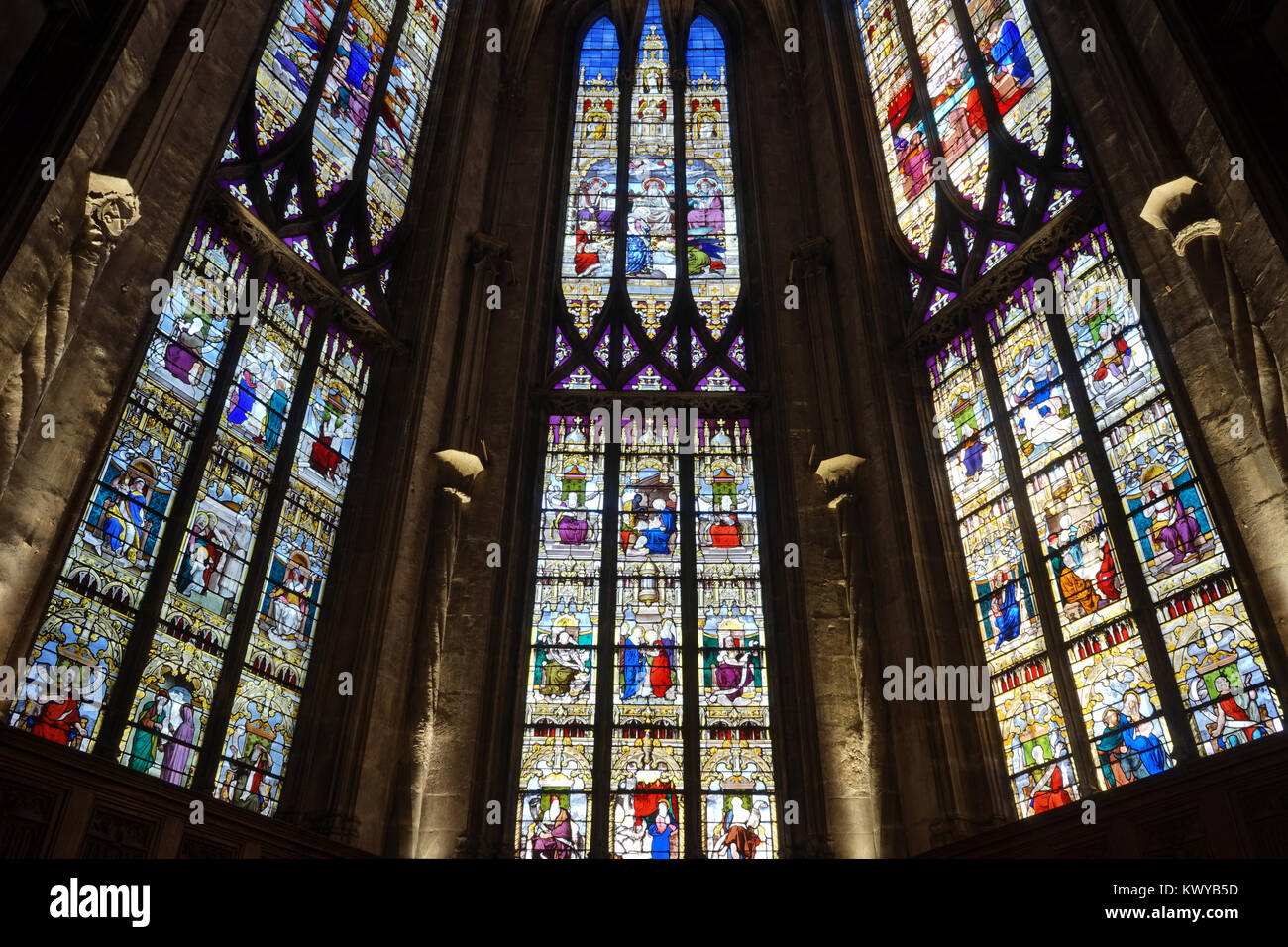 BOURG EN BRESSE, FRANCE CIRCA JULY 2015 Cathedrale NotreDamedel'Annonciation Stock Photo