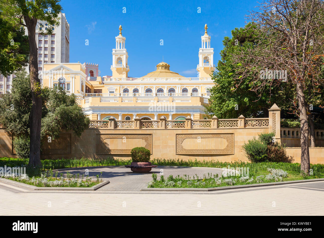 The Muslim Magomayev Azerbaijan State Philharmonic Hall is located in Baku. It is the main concert hall in Azerbaijan. Stock Photo