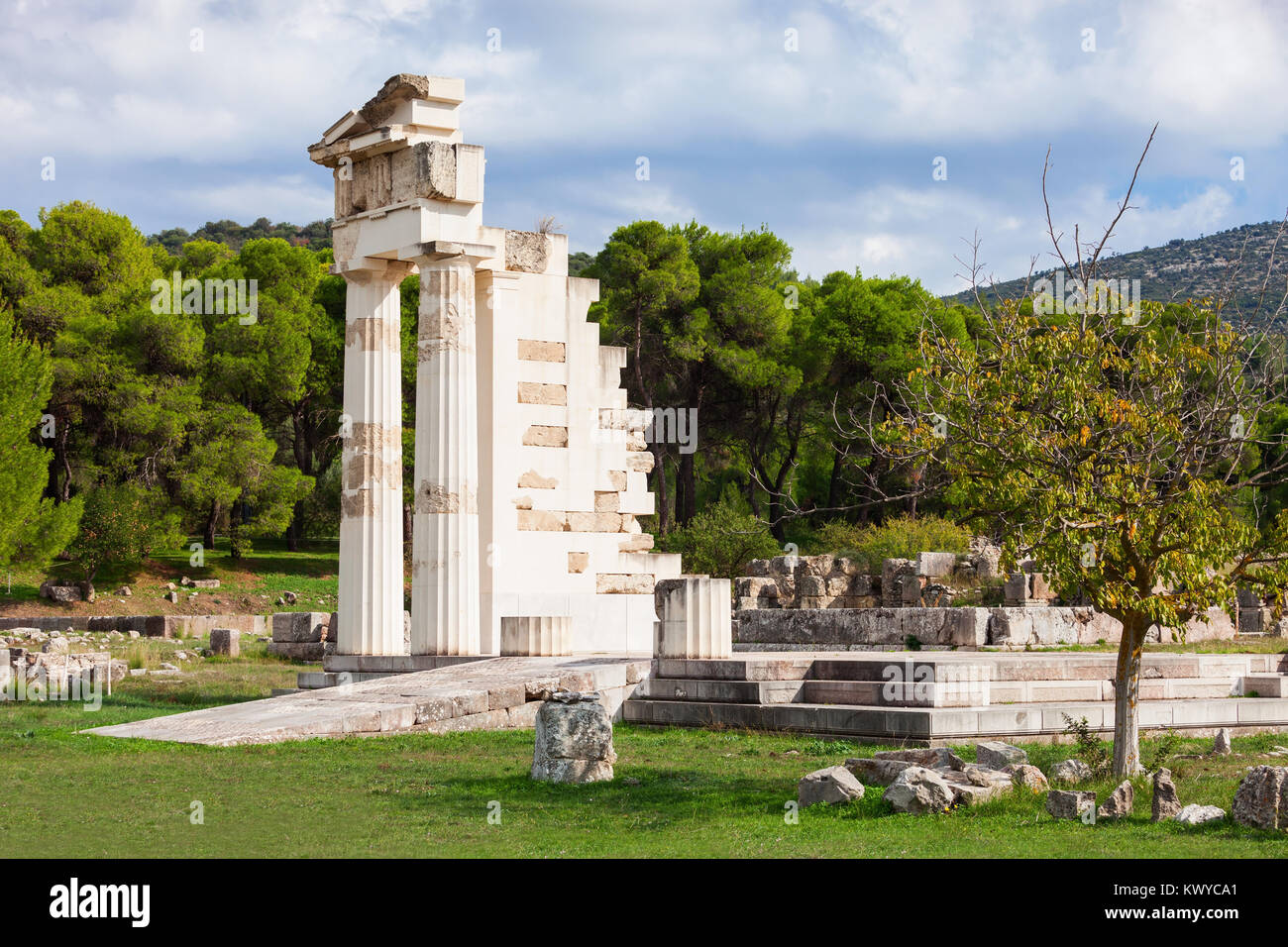 The Sanctuary Of Asklepios ruins at the Epidaurus in Greece. Epidaurus ...