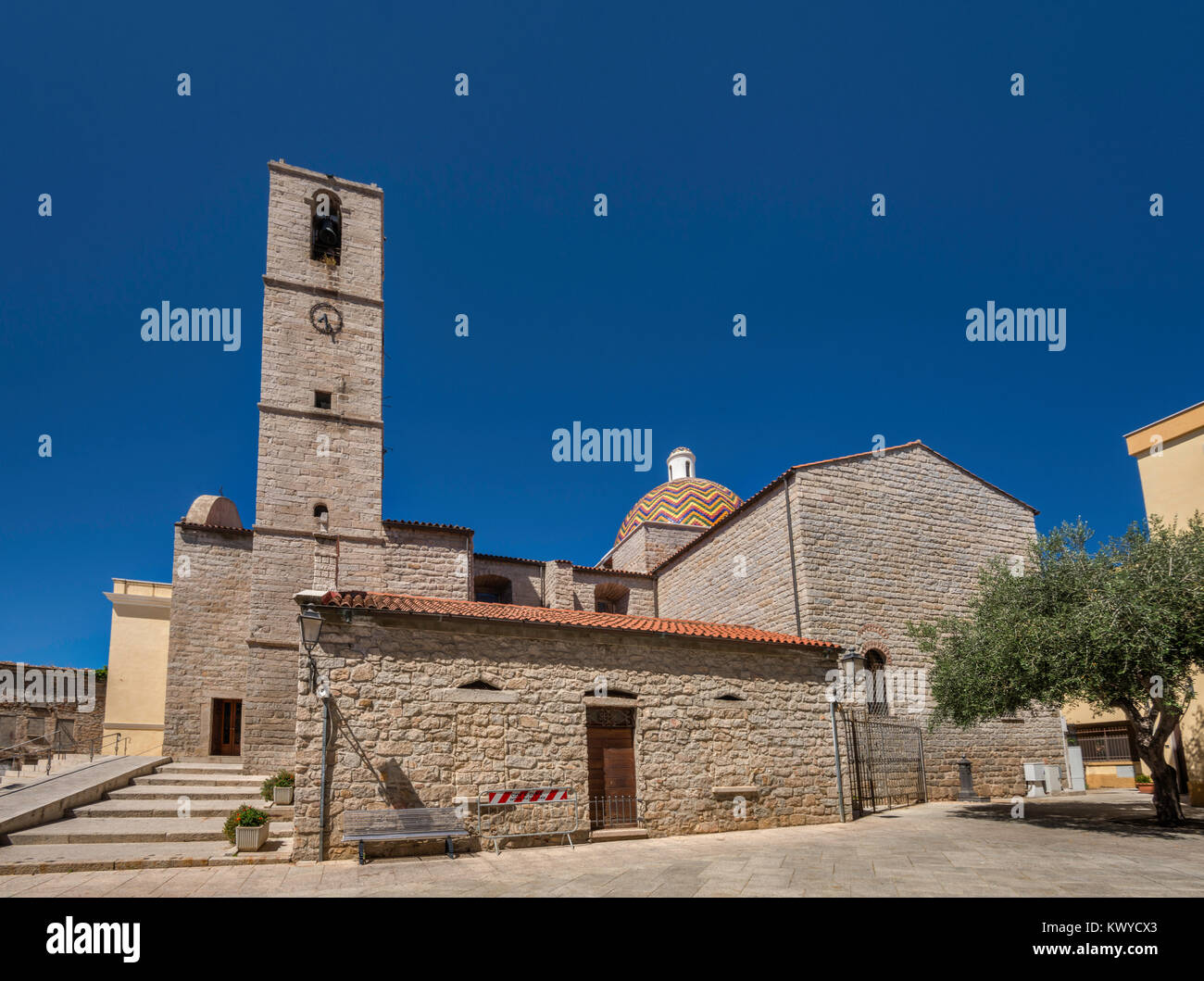 Chiesa di San Paolo, 18th century church at Piazza Santa Croce in Olbia, Gallura region, Sassari province, Sardinia, Italy Stock Photo