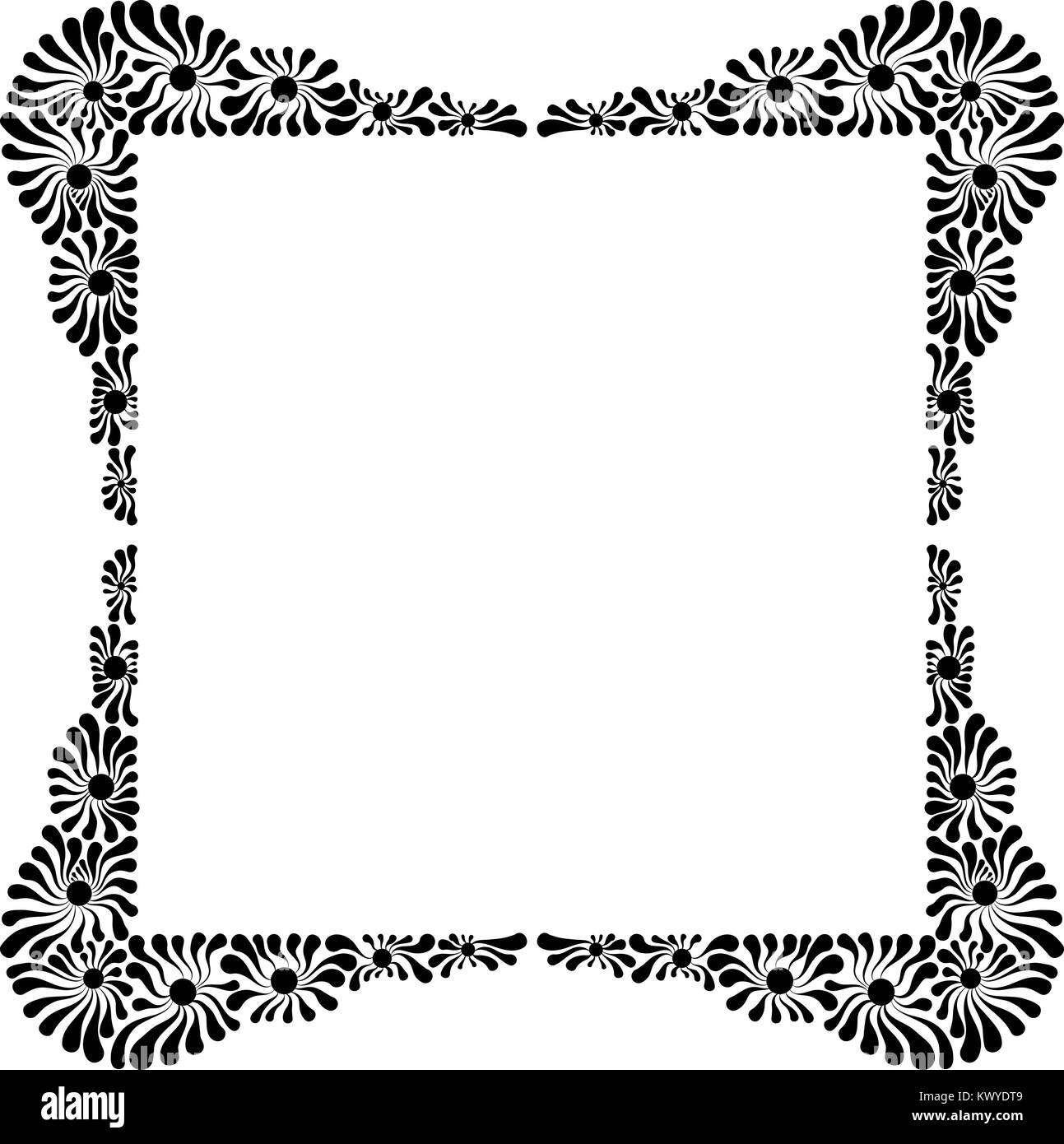 Decorative flower frame Stock Vector Image & Art - Alamy