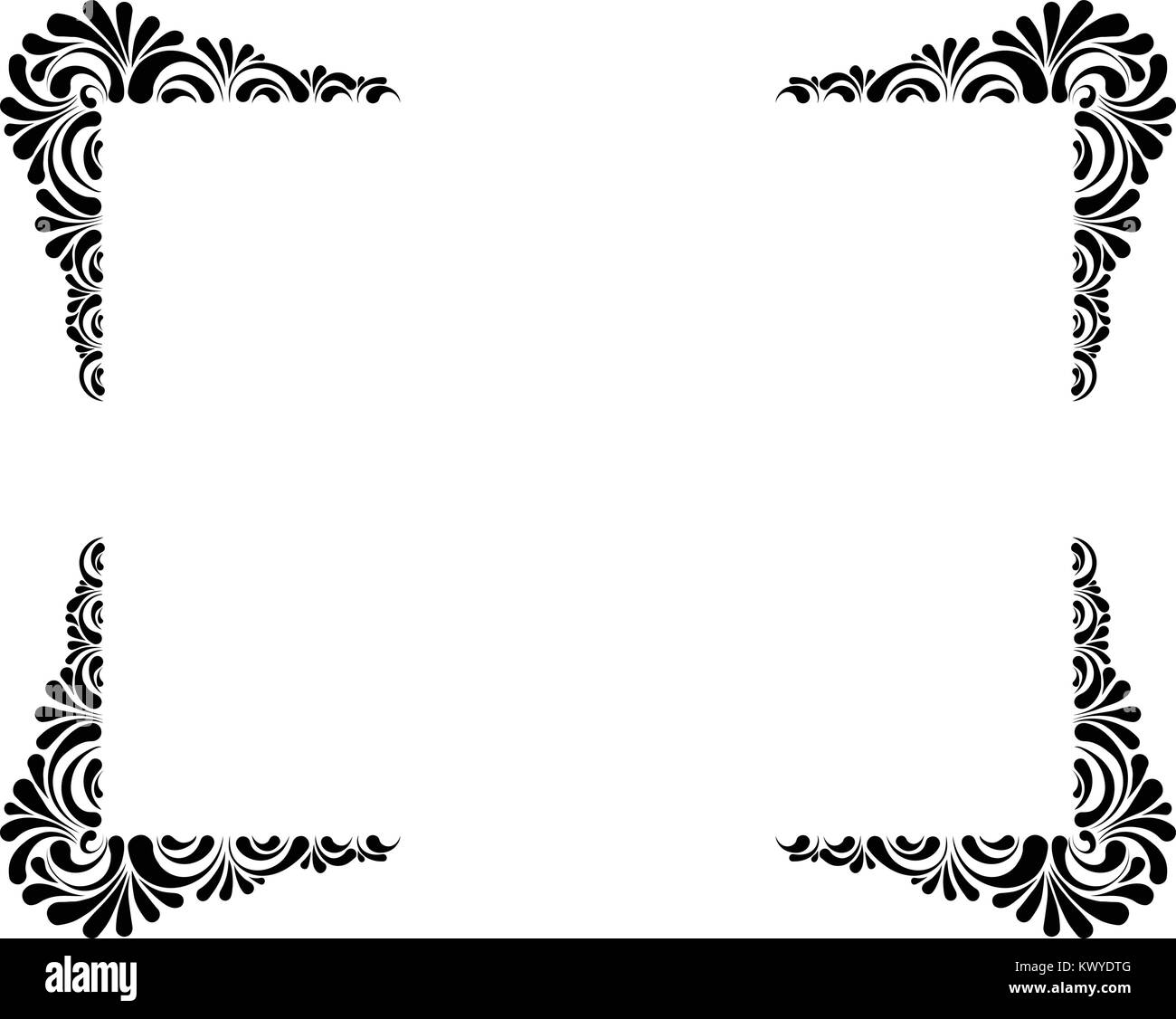 Decorative flower frame Stock Vector Image & Art - Alamy