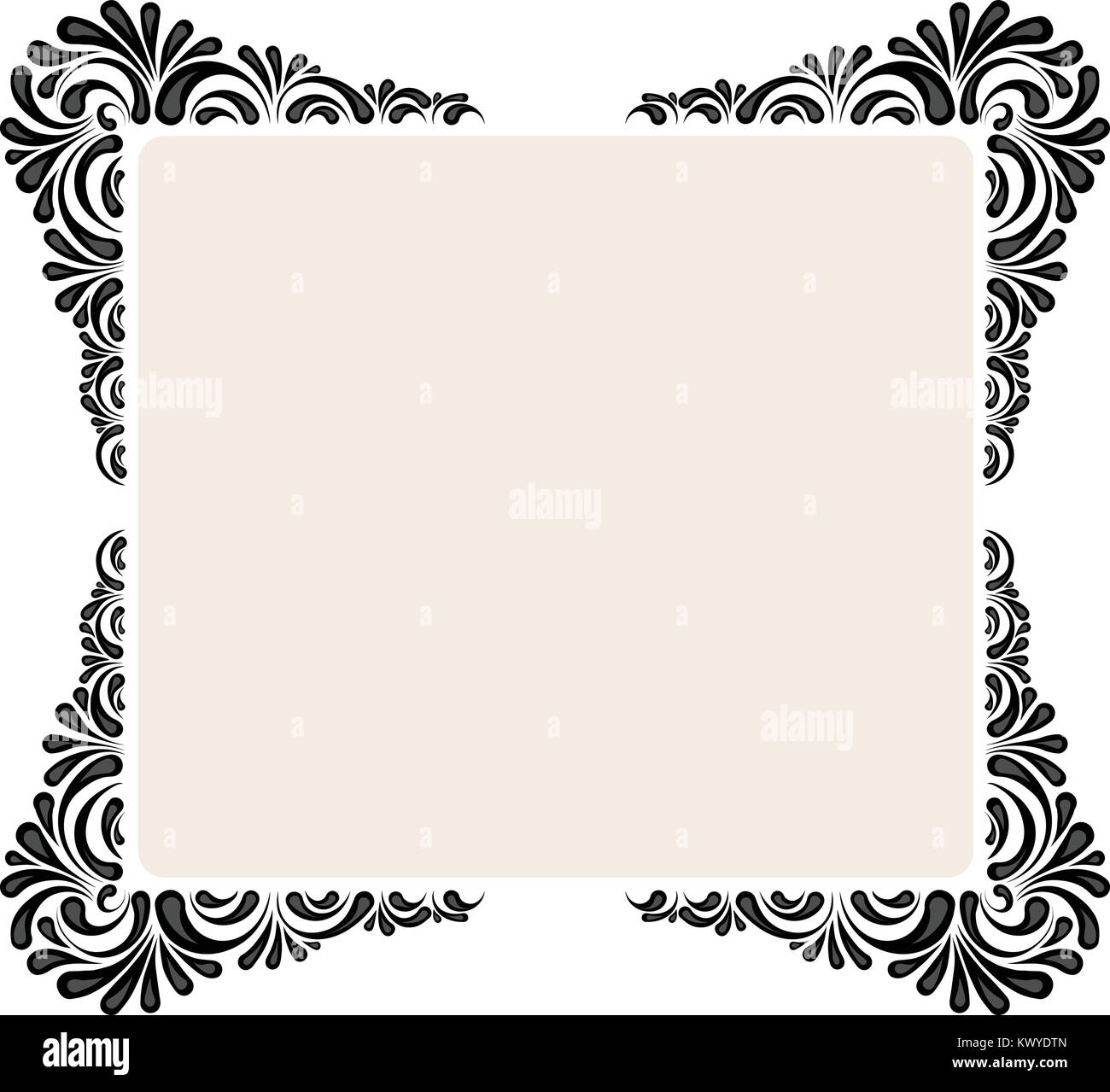 Decorative flower frame Stock Vector Image & Art - Alamy