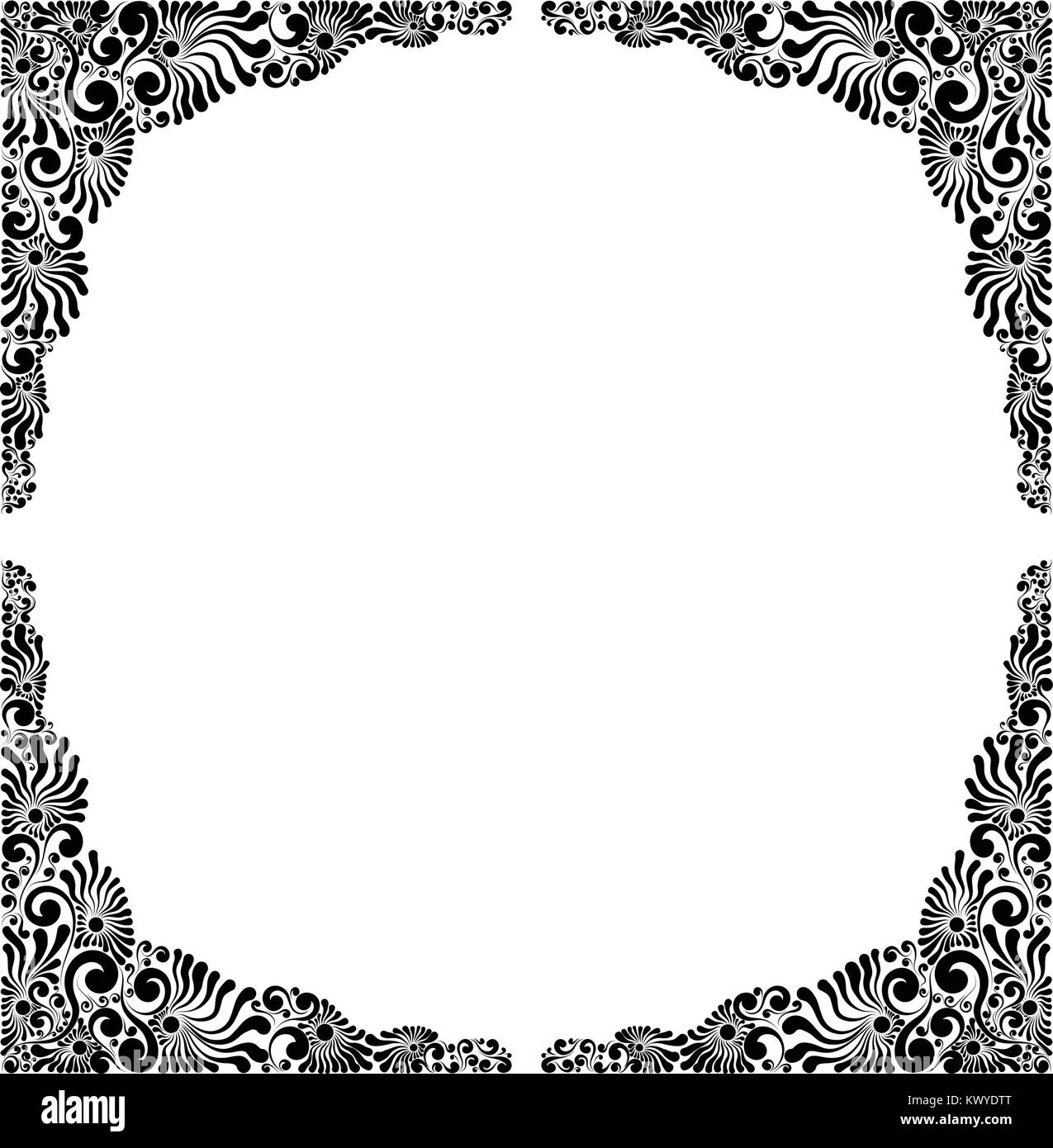 Decorative flower frame Stock Vector Image & Art - Alamy