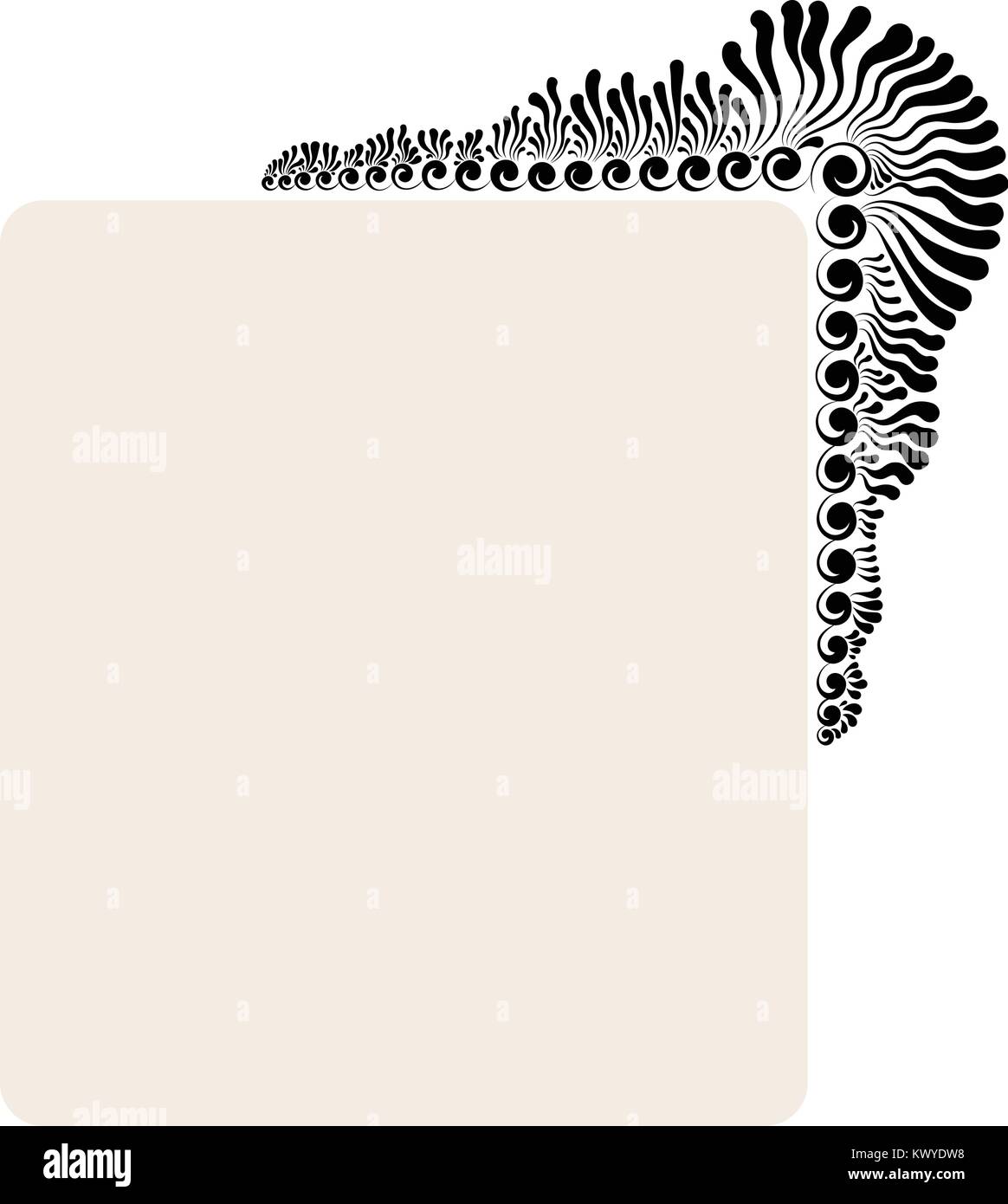 Decorative flower frame Stock Vector Image & Art - Alamy