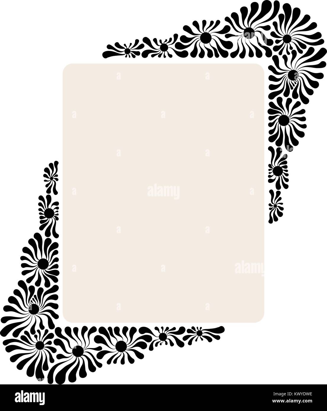 Decorative flower frame Stock Vector Image & Art - Alamy