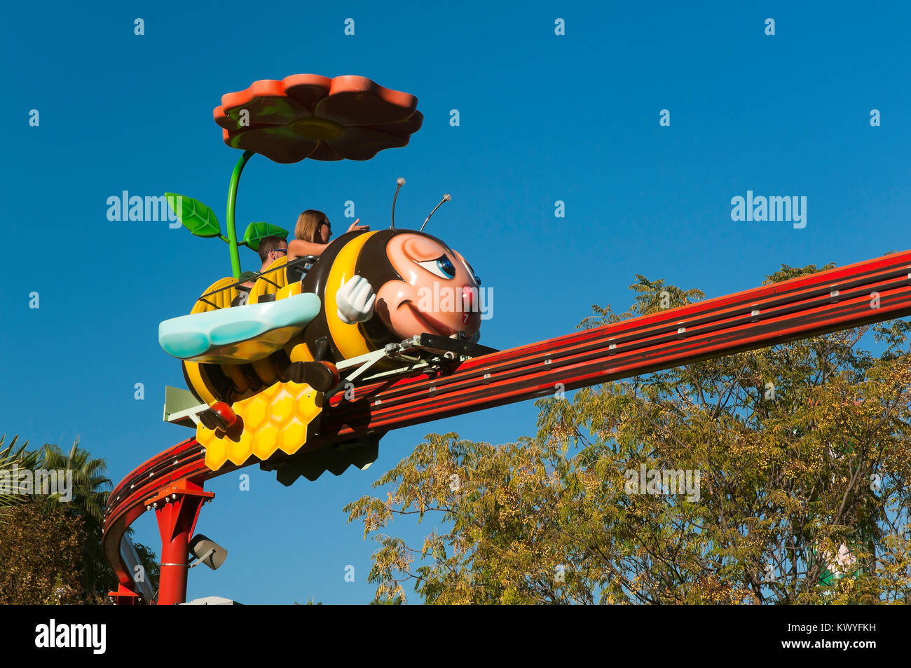 Isla Magica (Magic Island) Theme Park, The Fountain of Youth - Zum Zum the Bees, Seville, Region of Andalusia, Spain, Europe Stock Photo