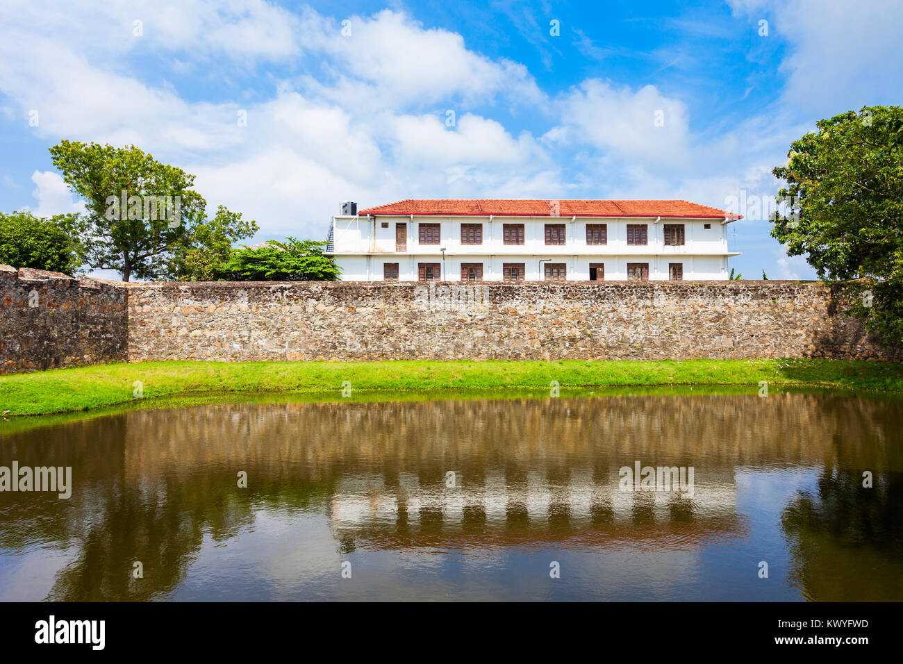 The Batticaloa Fort is the old portuguese fort in the center of Batticaloa city, Sri Lanka Stock Photo
