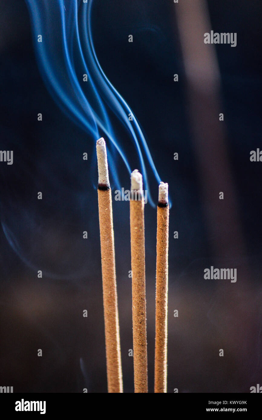 burning incense sticks Stock Photo Alamy